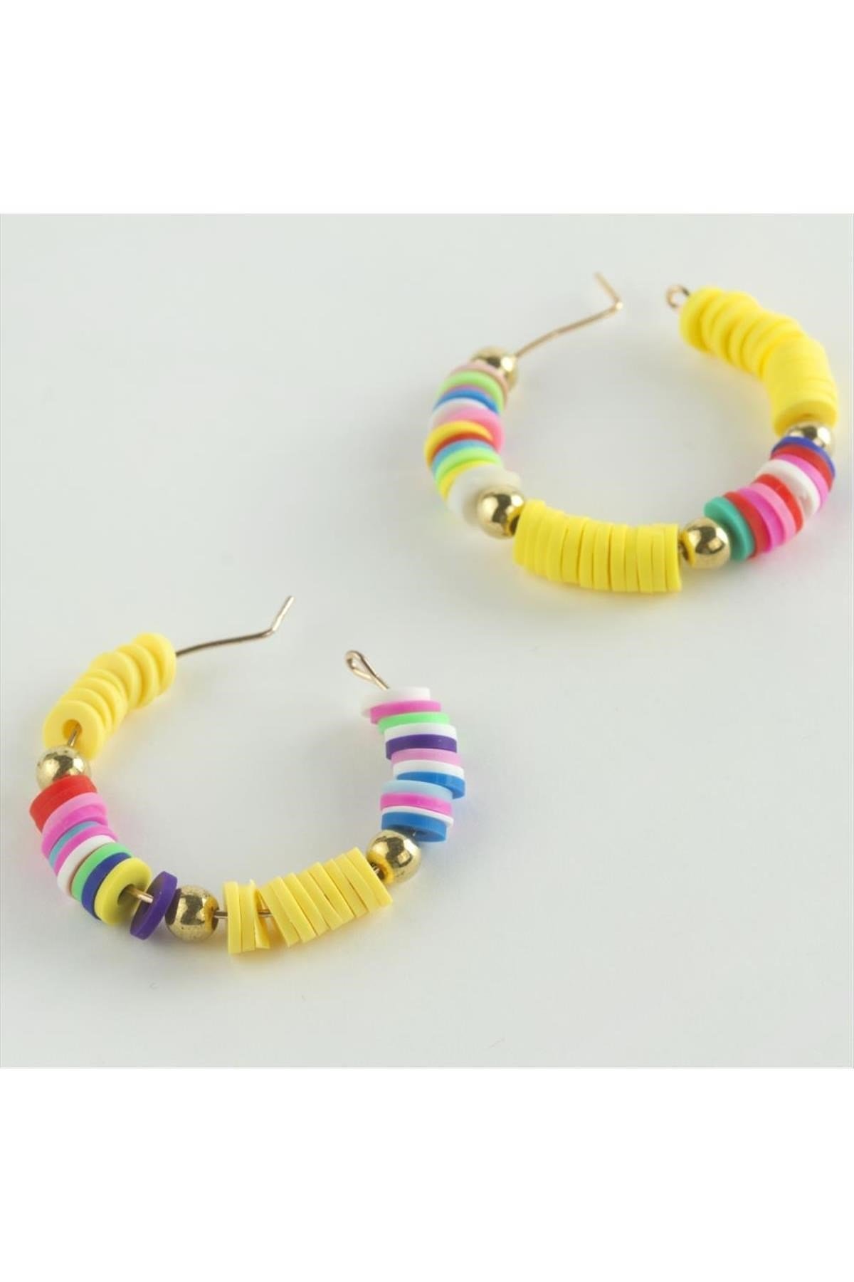 Rainbow Fimo Halka Küpe