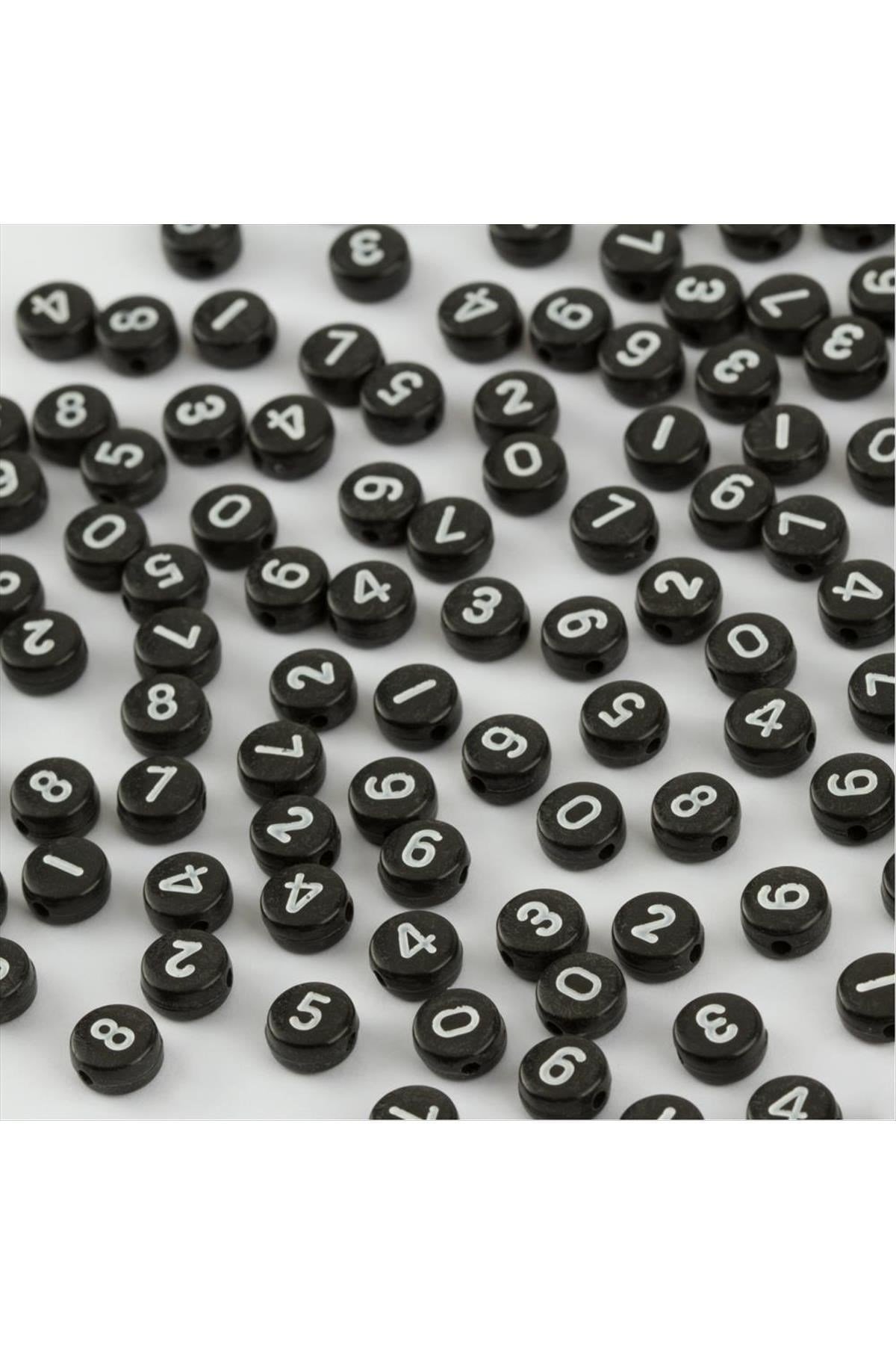 Rakam Yuvarlak Boncuk 30 Gram