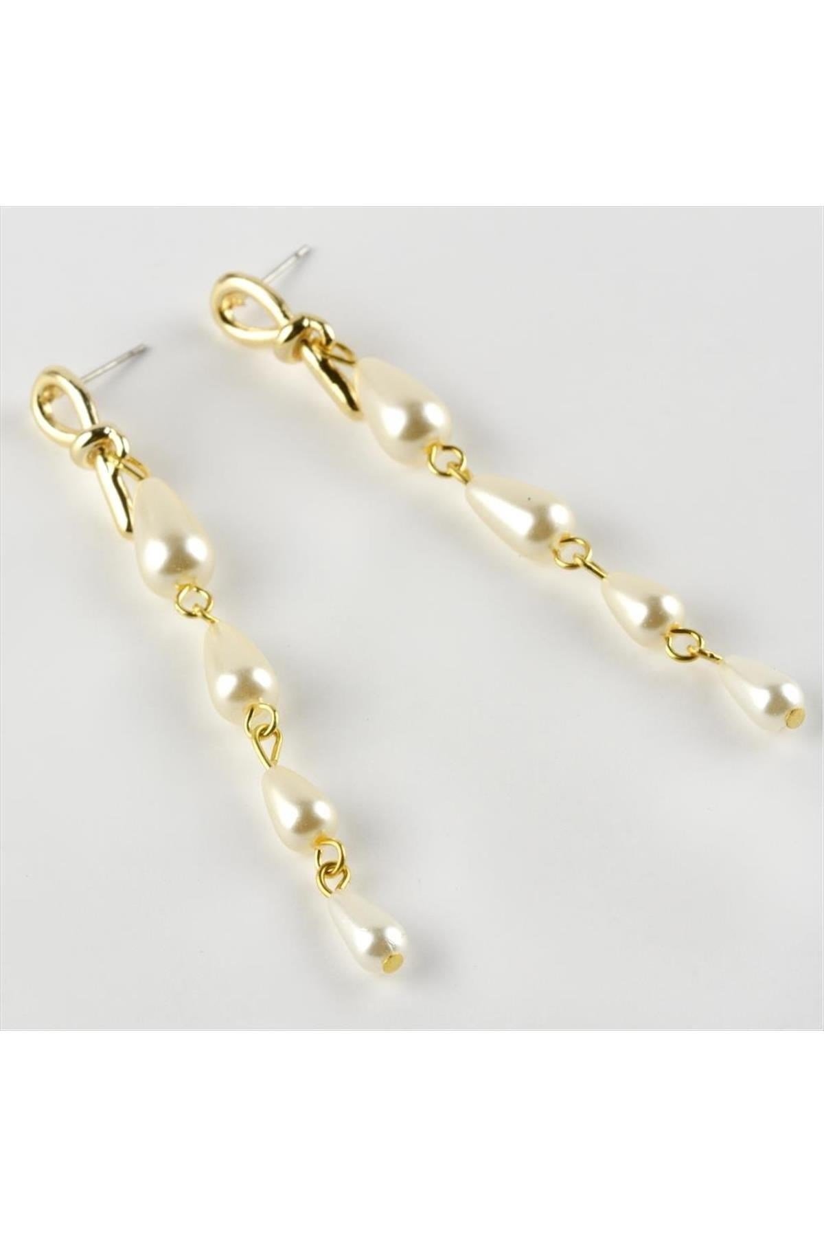 Sallantılı İnci Küpe 5,5 cm