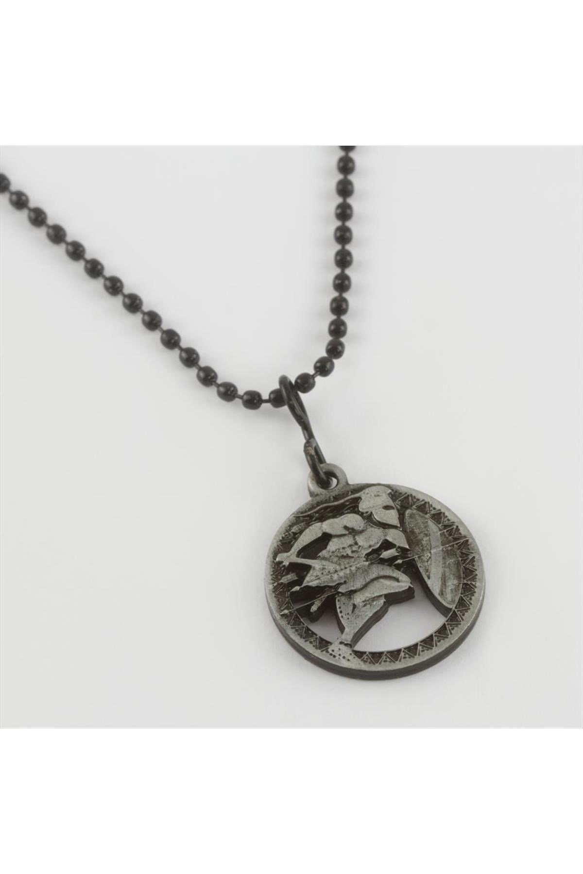Savaşçı Figürlü Metal Erkek Kolye