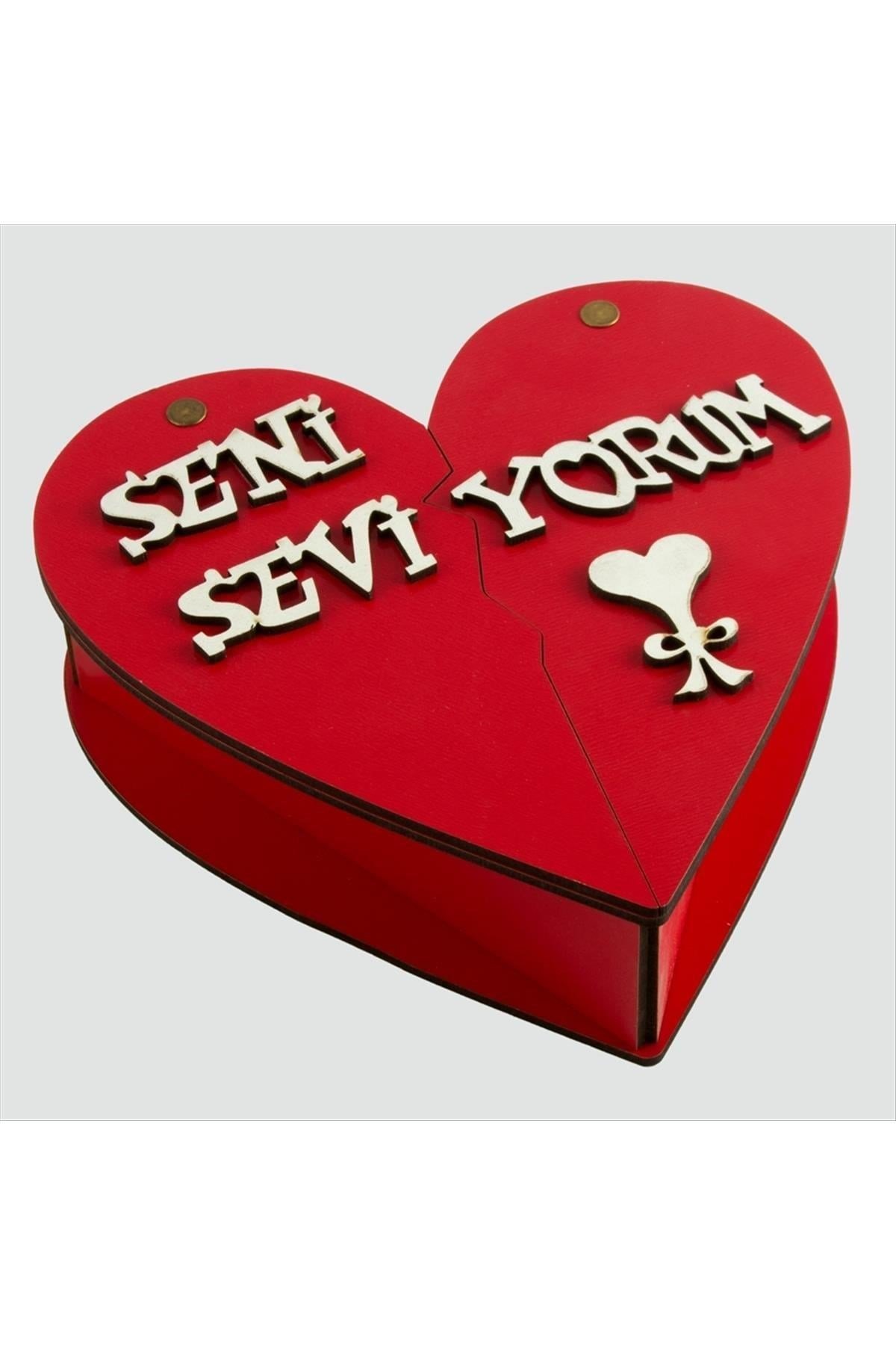 Seni Seviyorum Yazılı Ahşap Kutu