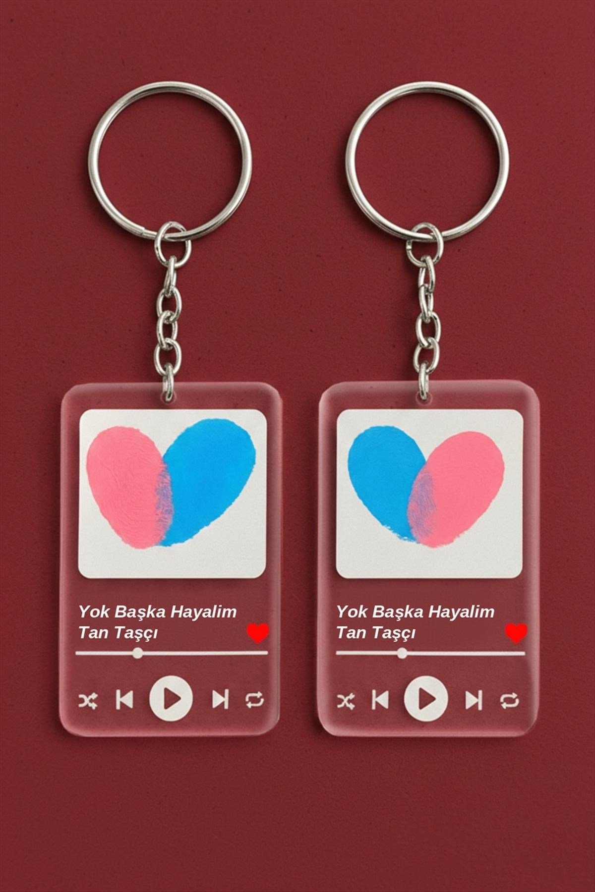 Sevgili Parmak İzli Anahtarlık Yapma Seti