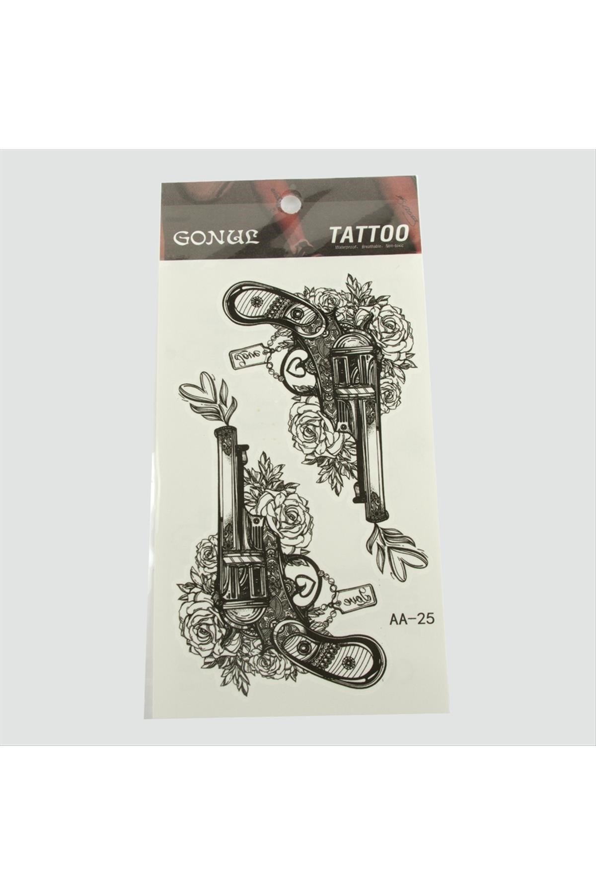 Silah Tattoo Dövme Sticker