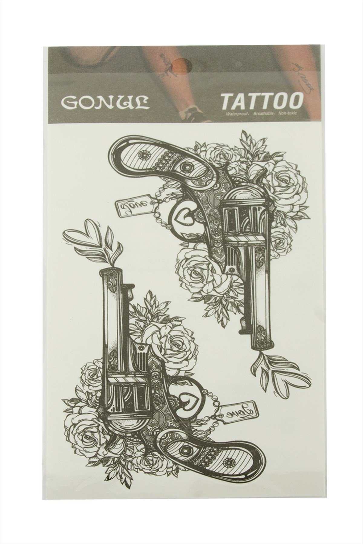 Silah Tattoo Dövme Sticker