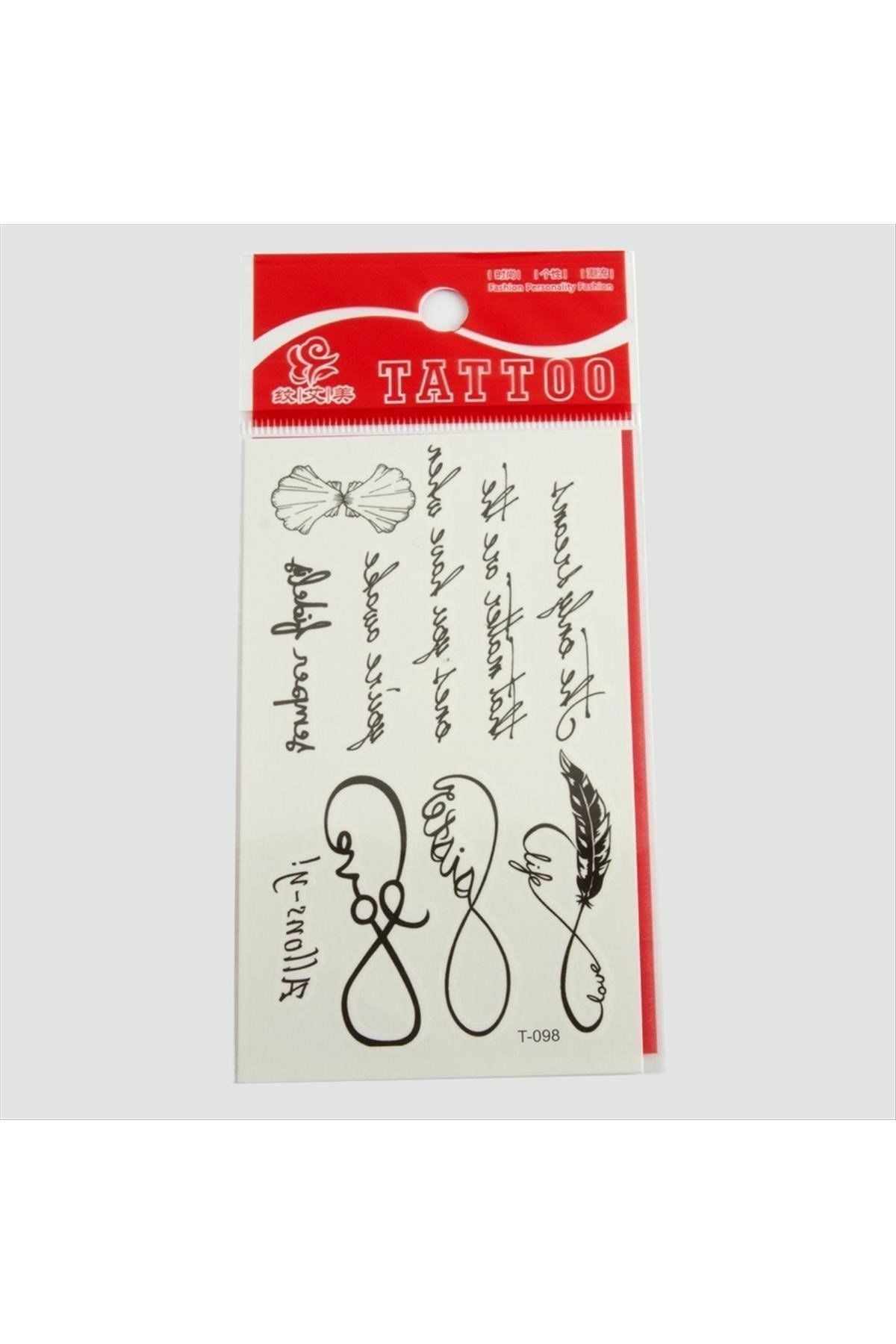 Sonsuzluk Tattoo Dövme Sticker Küçük