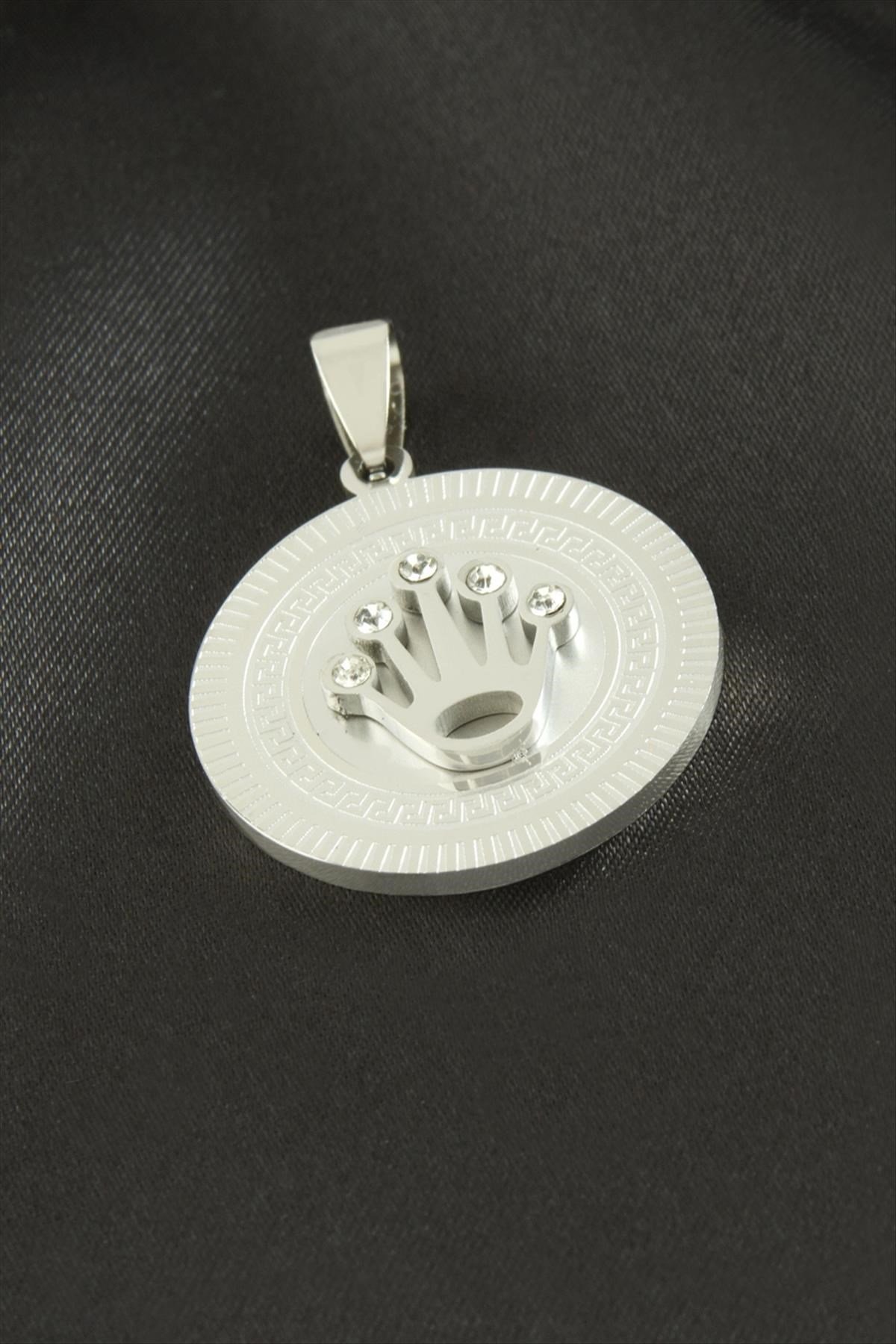 Taç Çelik Kolye Ucu 2,5 cm