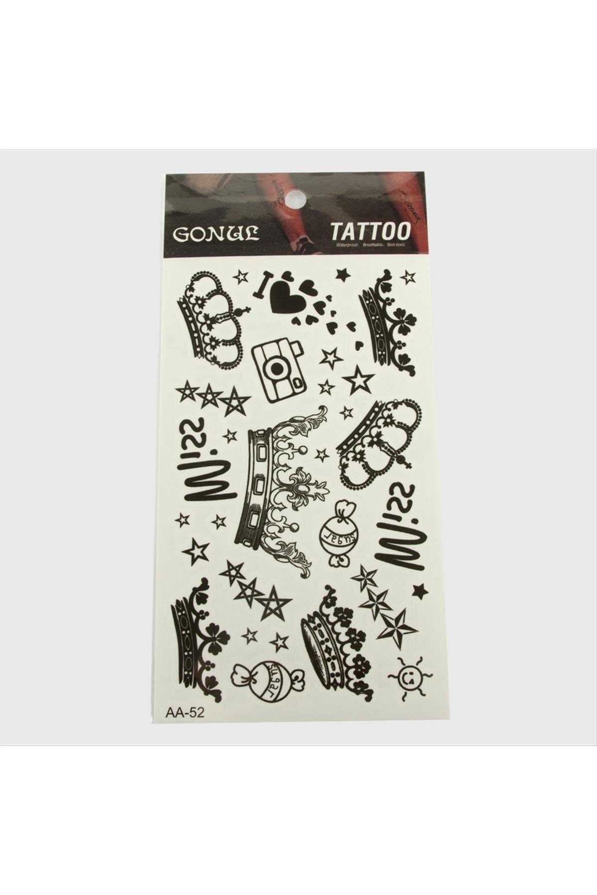 Taç Tattoo Dövme Sticker