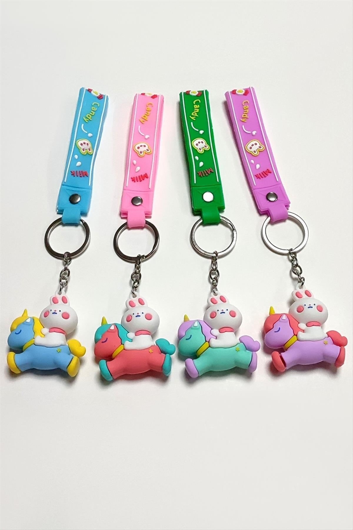 Tavşan Unicorn Silikon Anahtarlık