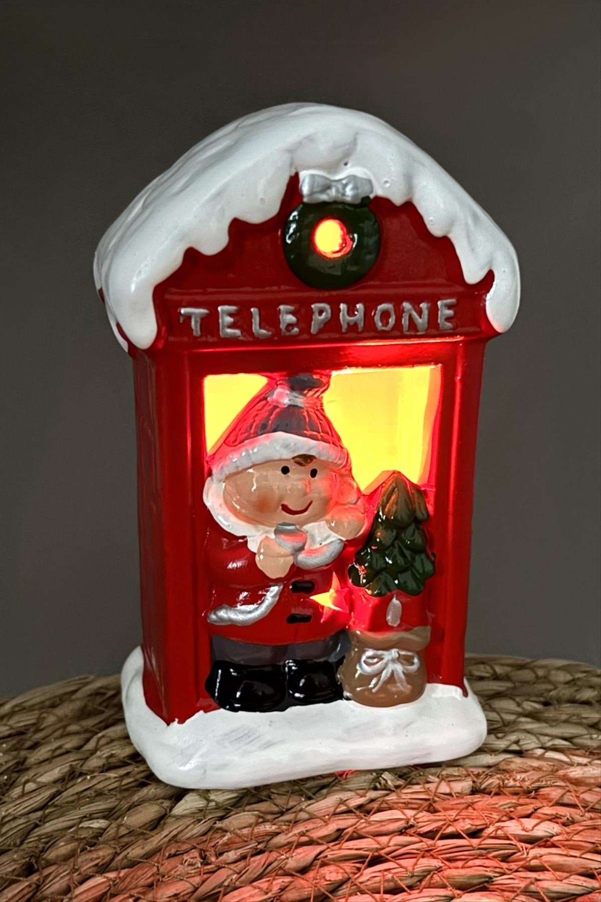 Telephone Yazılı Işıklı Yılbaşı Biblo