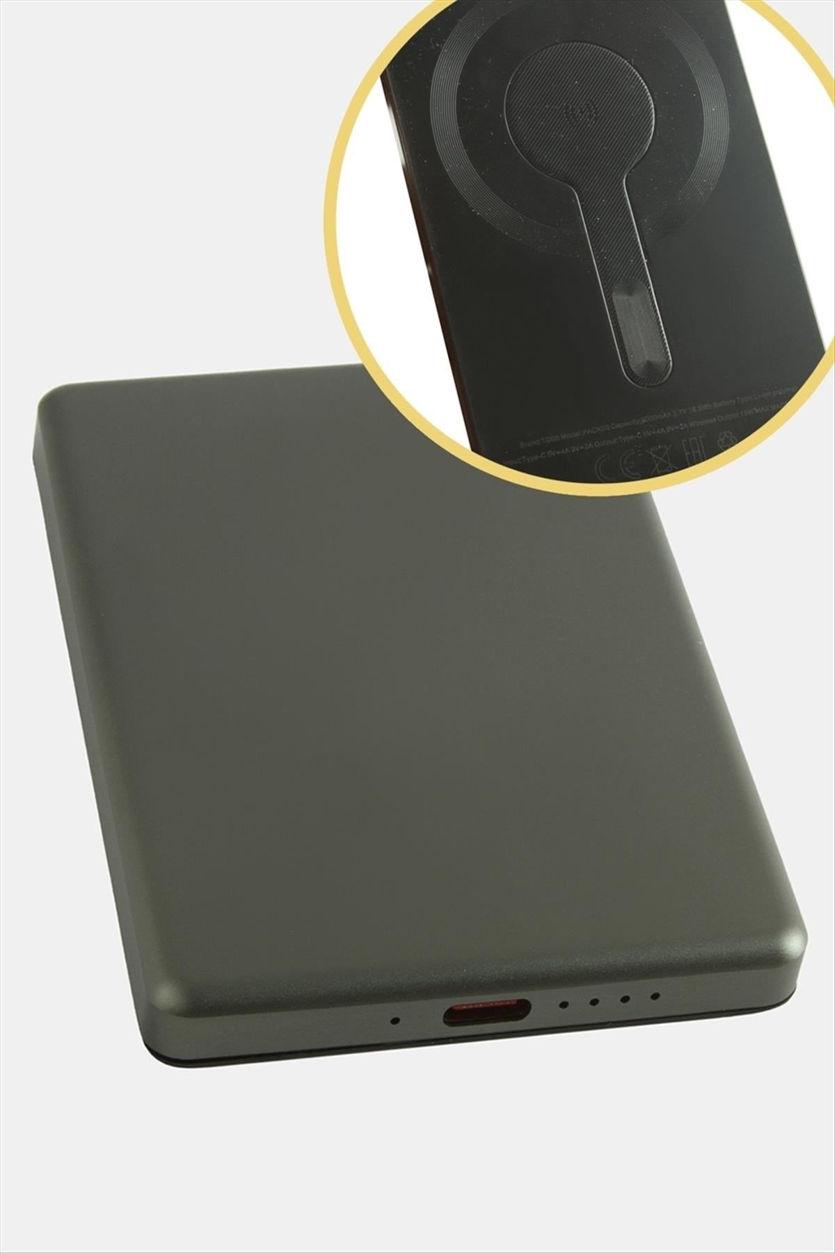 TG06 Mini Manyetik 5000 mAh Power Bank Taşınabilir Şarj Cihazı