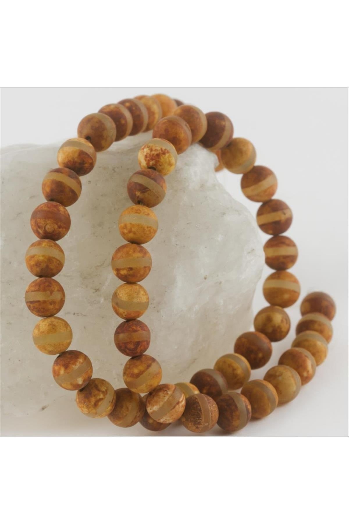 Tibet Akik Taşı Mat 8 mm