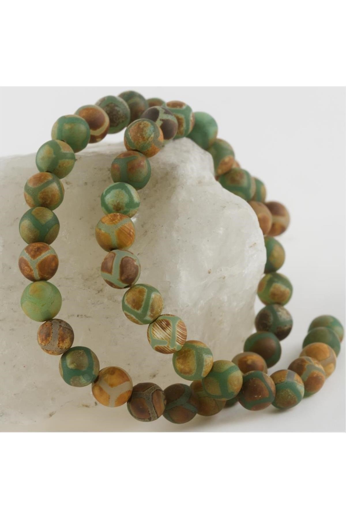 Tibet Akik Taşı Mat 8 mm