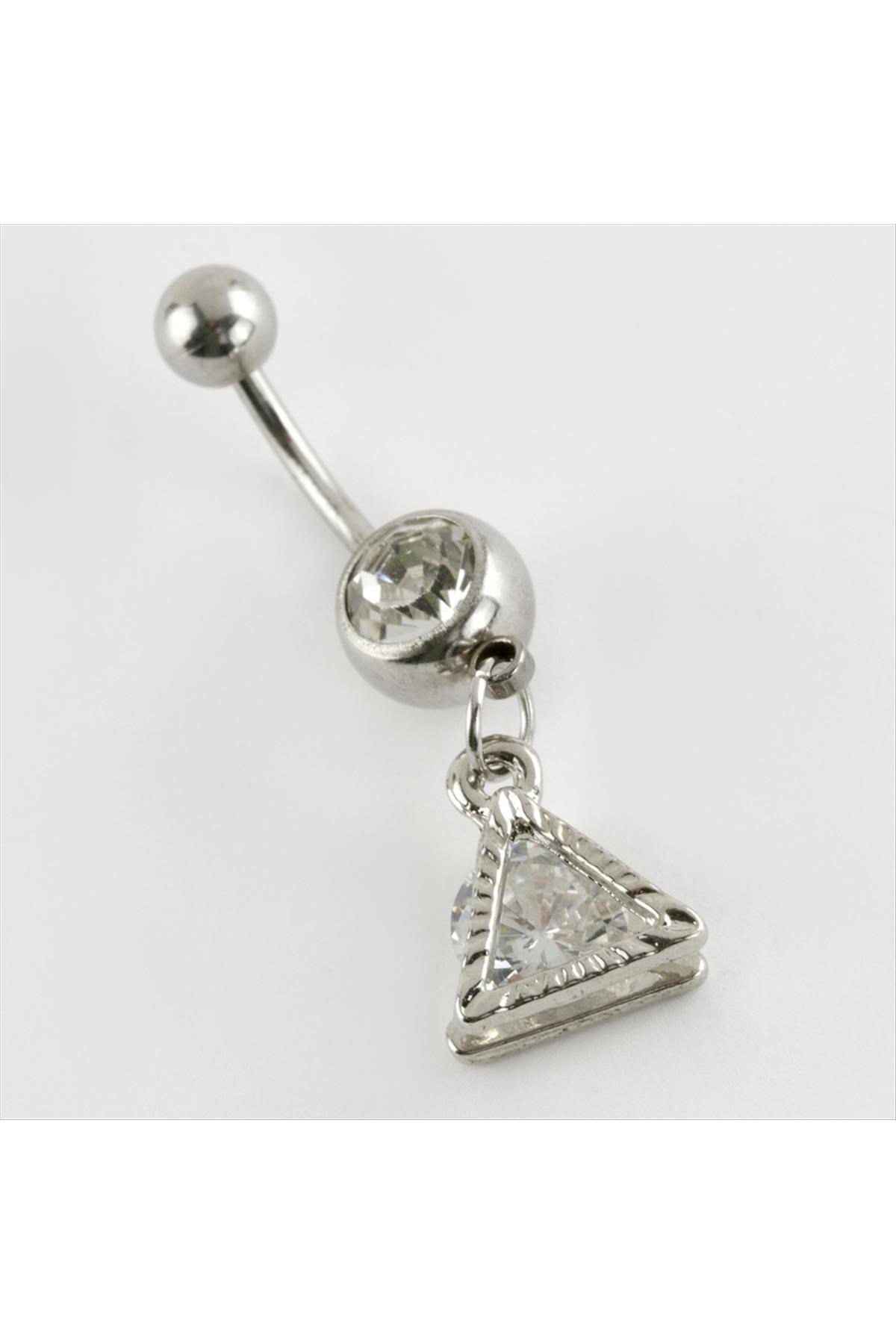 Üçgen Çelik Göbek Piercing