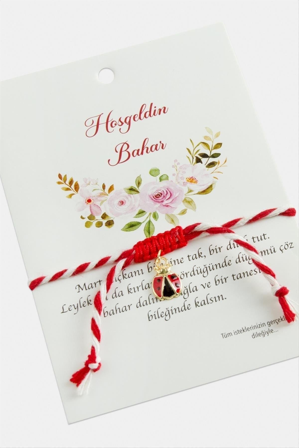 Uğur Böceği Marteniçka Makrome İp Bileklik