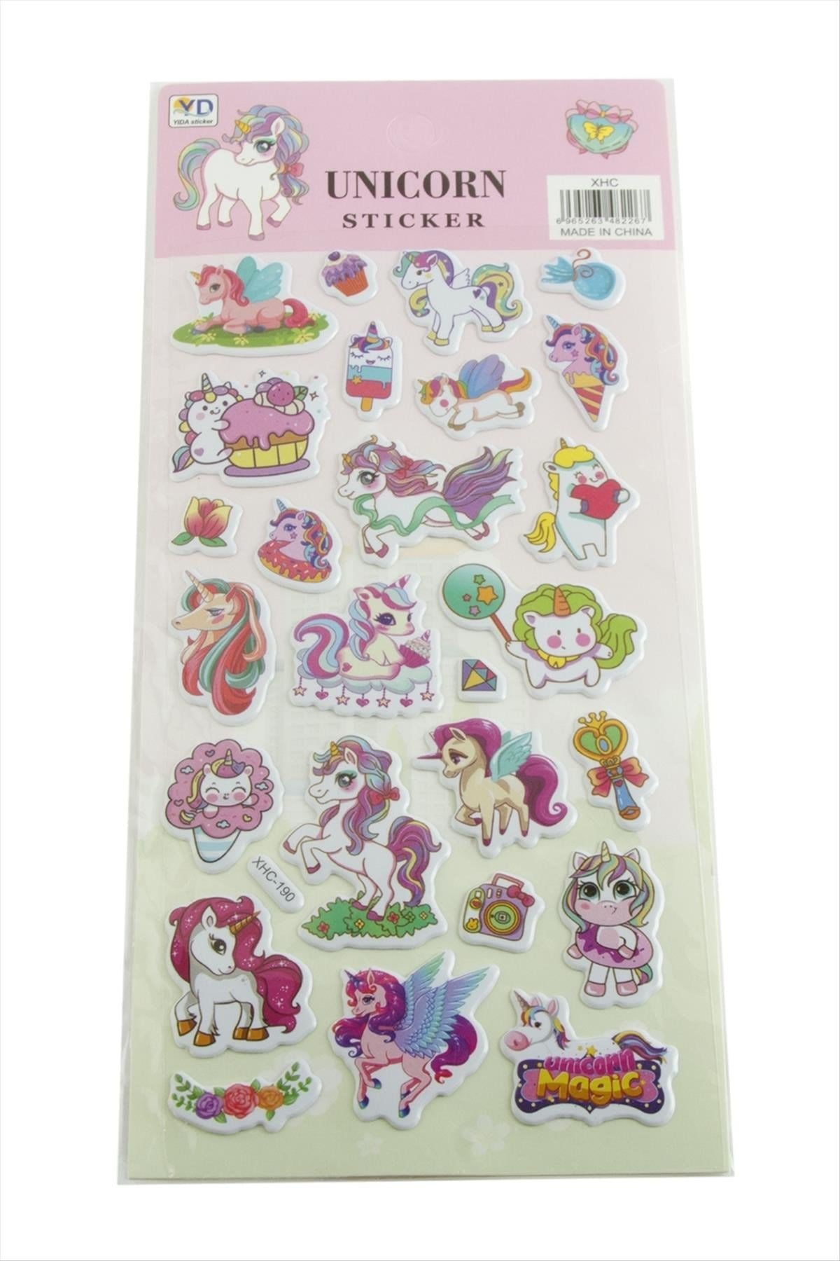 Unicorn Kabartmalı Sticker