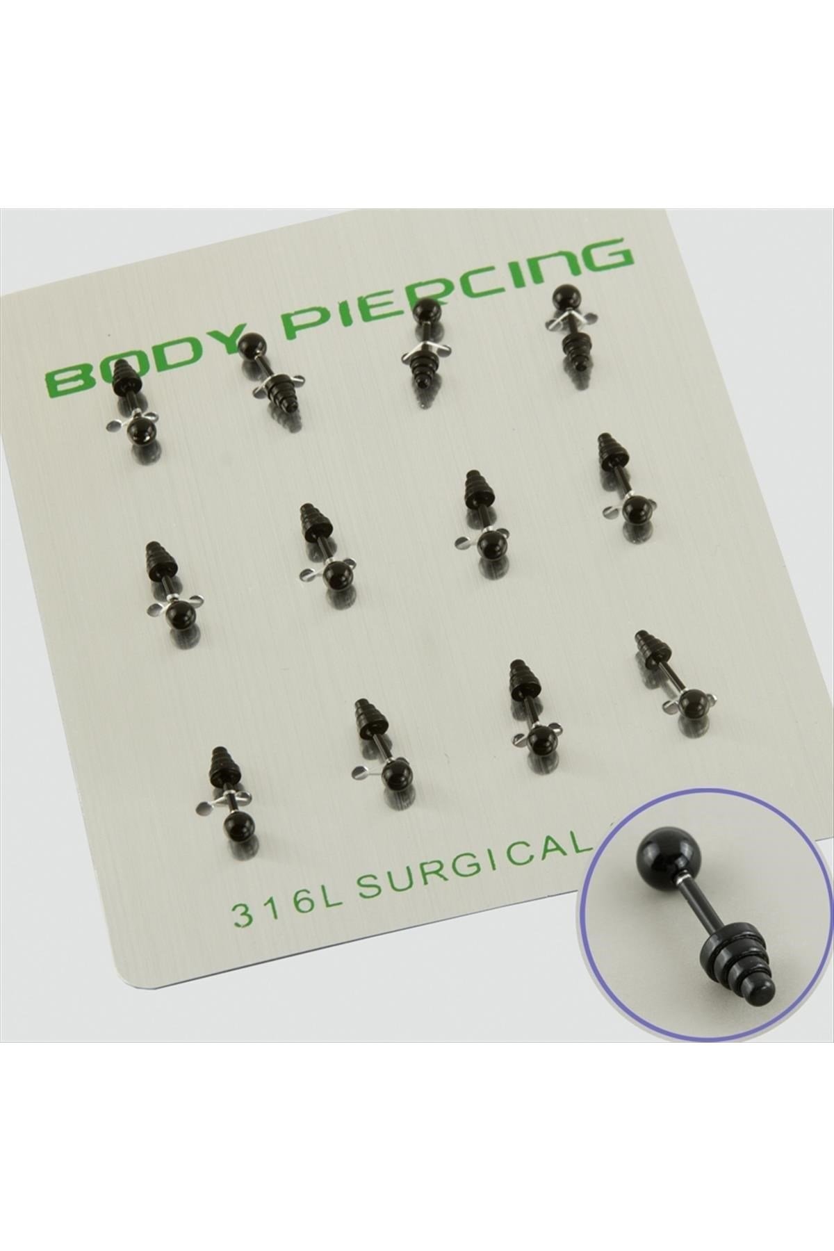 Vidalı Çelik Piercing 1 Adet