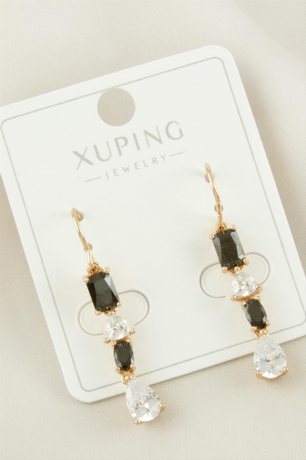 Xuping Damla Zirkon Taşlı Lüks Çelik Küpe