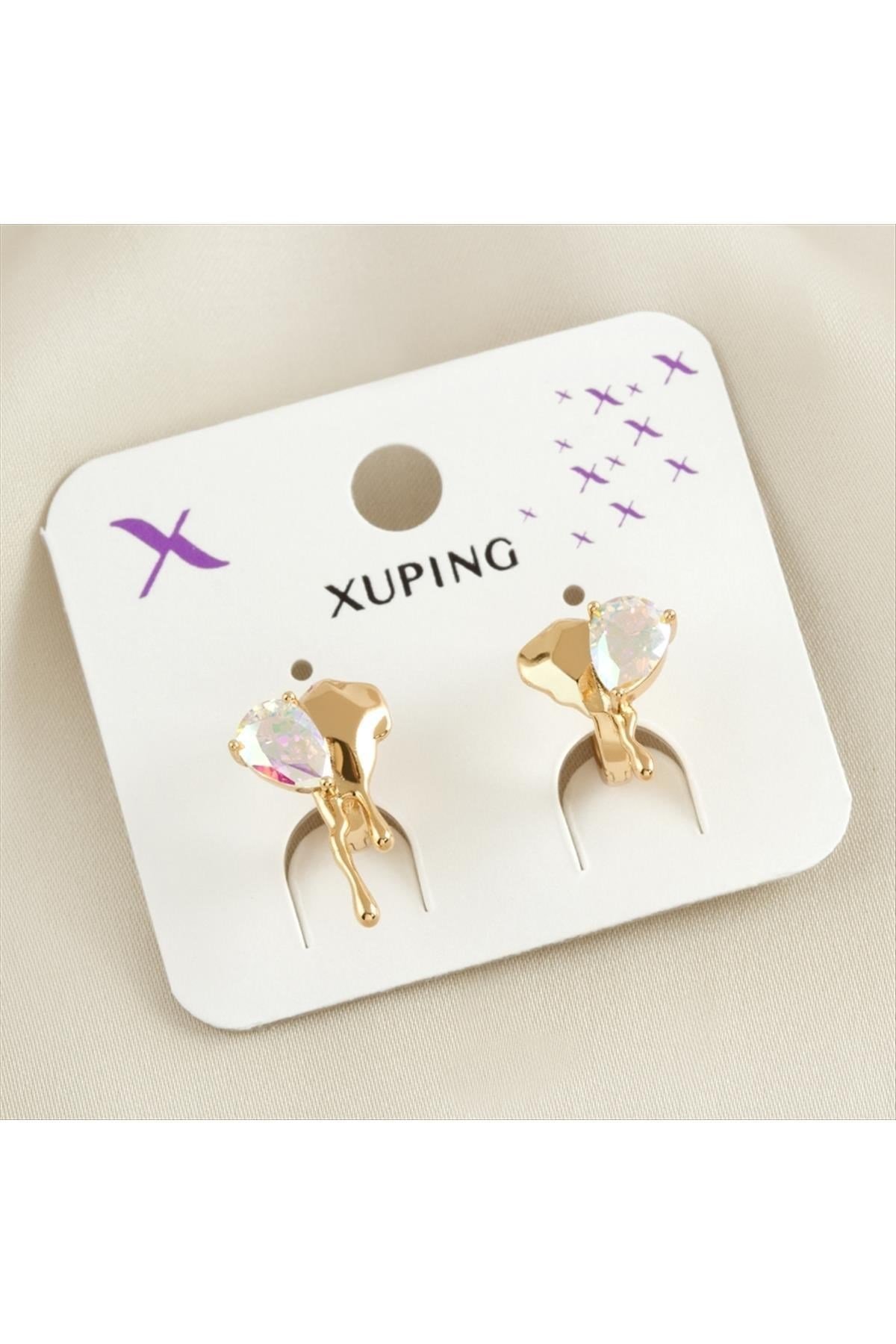 Xuping Damla Zirkon Taşlı Lüks Küpe