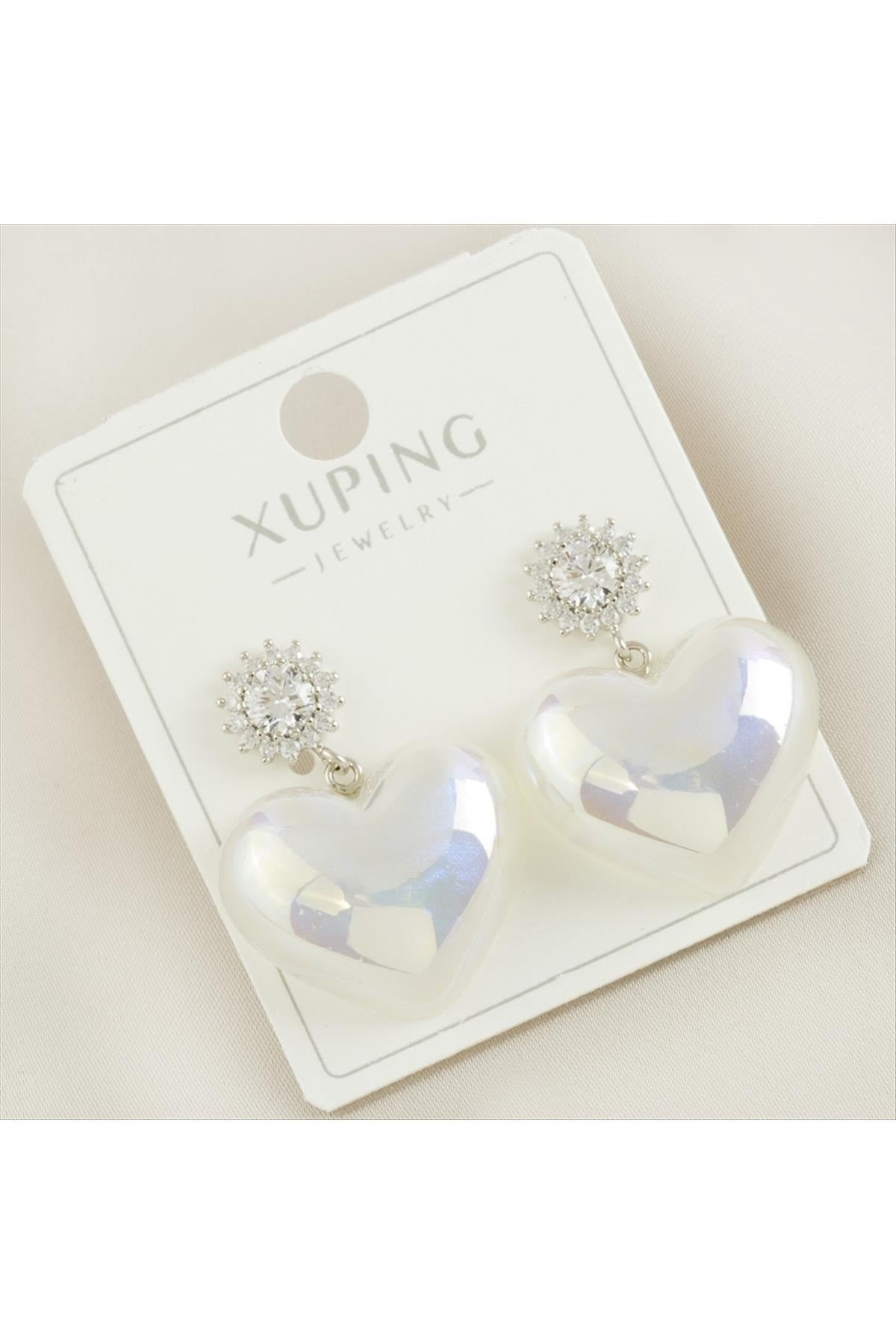 Xuping Kalp İnci Lüks Çelik Küpe
