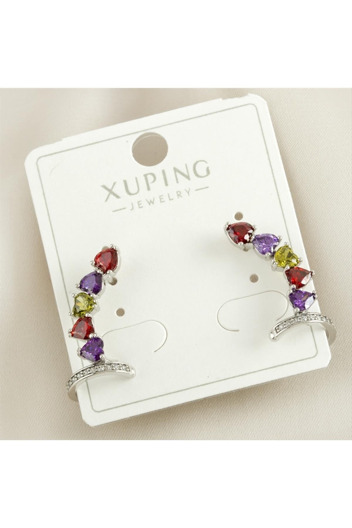 Xuping Kalp Zirkon Taşlı Lüks Küpe