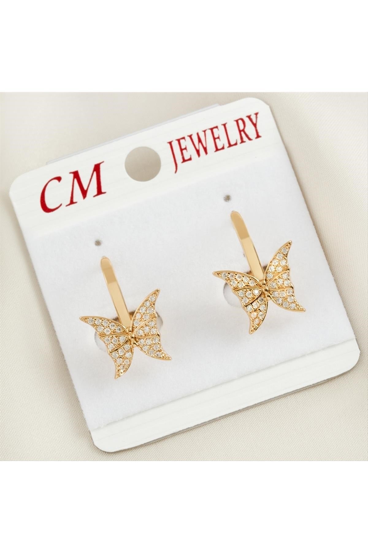 Xuping Kelebek Zirkon Taşlı Lüks Küpe