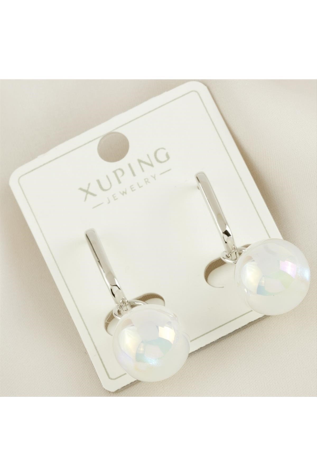 Xuping Oval İnci Lüks Çelik Küpe