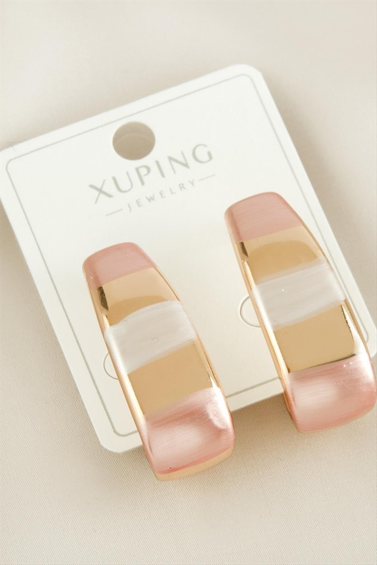 Xuping Oval Lüks Çelik Küpe