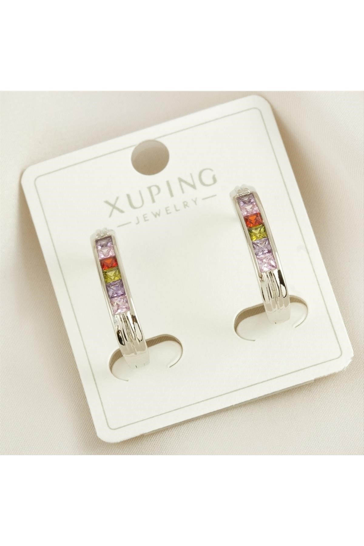 Xuping Oval Zirkon Taşlı Lüks Küpe