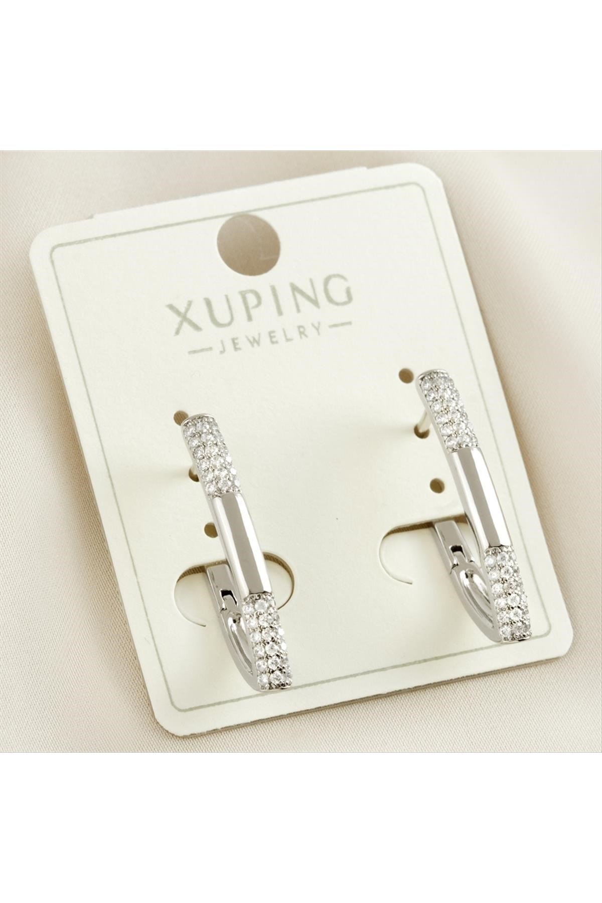 Xuping Oval Zirkon Taşlı Lüks Küpe