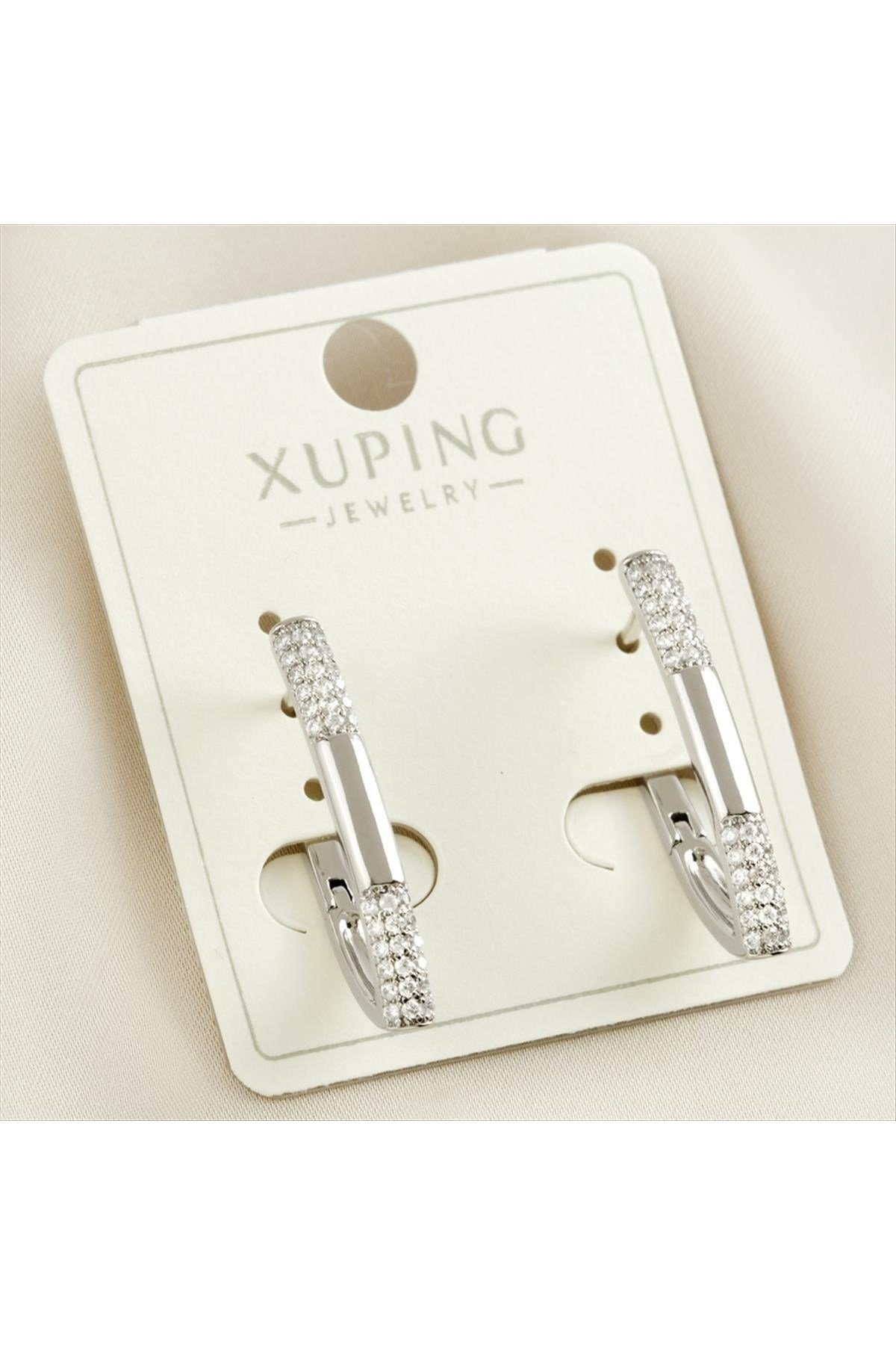Xuping Oval Zirkon Taşlı Lüks Küpe
