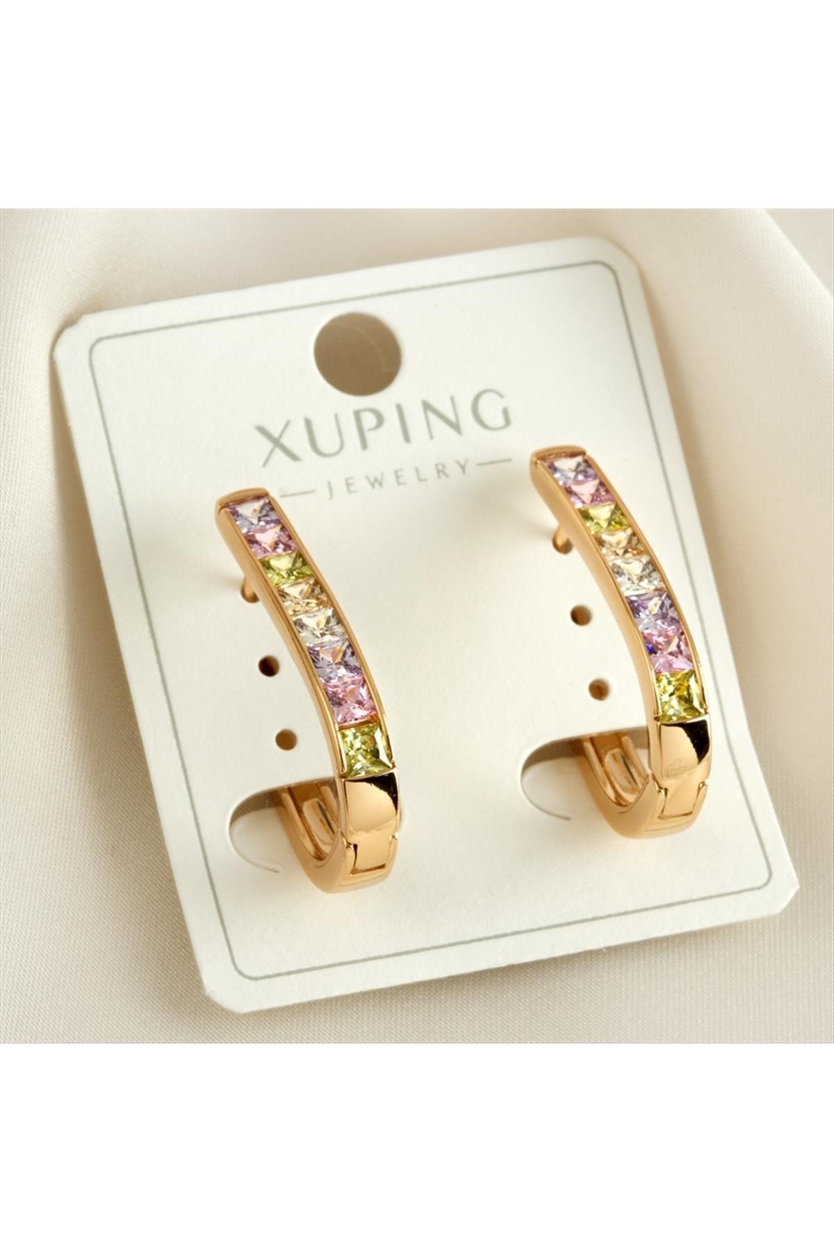 Xuping Oval Zirkon Taşlı Lüks Küpe