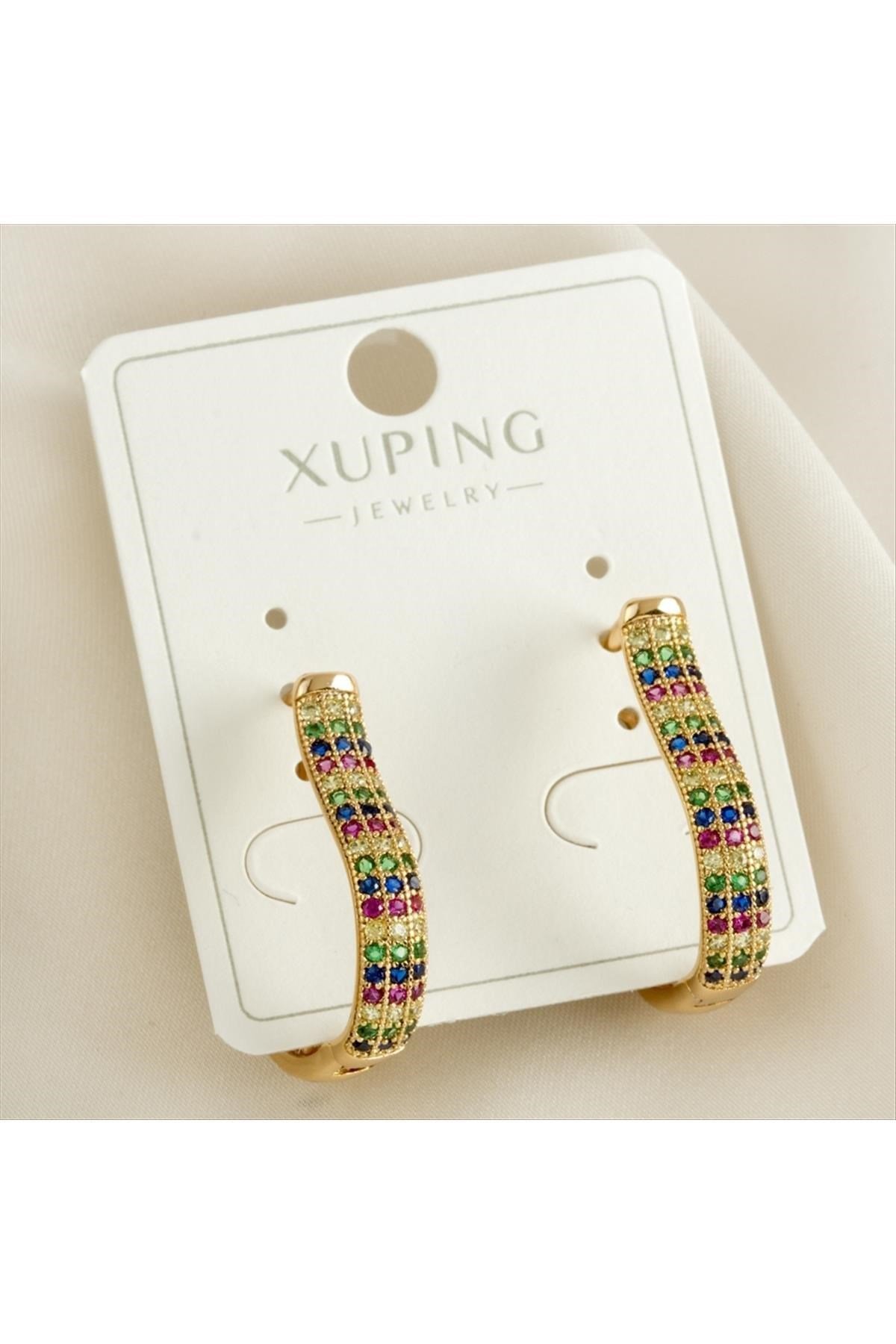 Xuping Oval Zirkon Taşlı Lüks Küpe