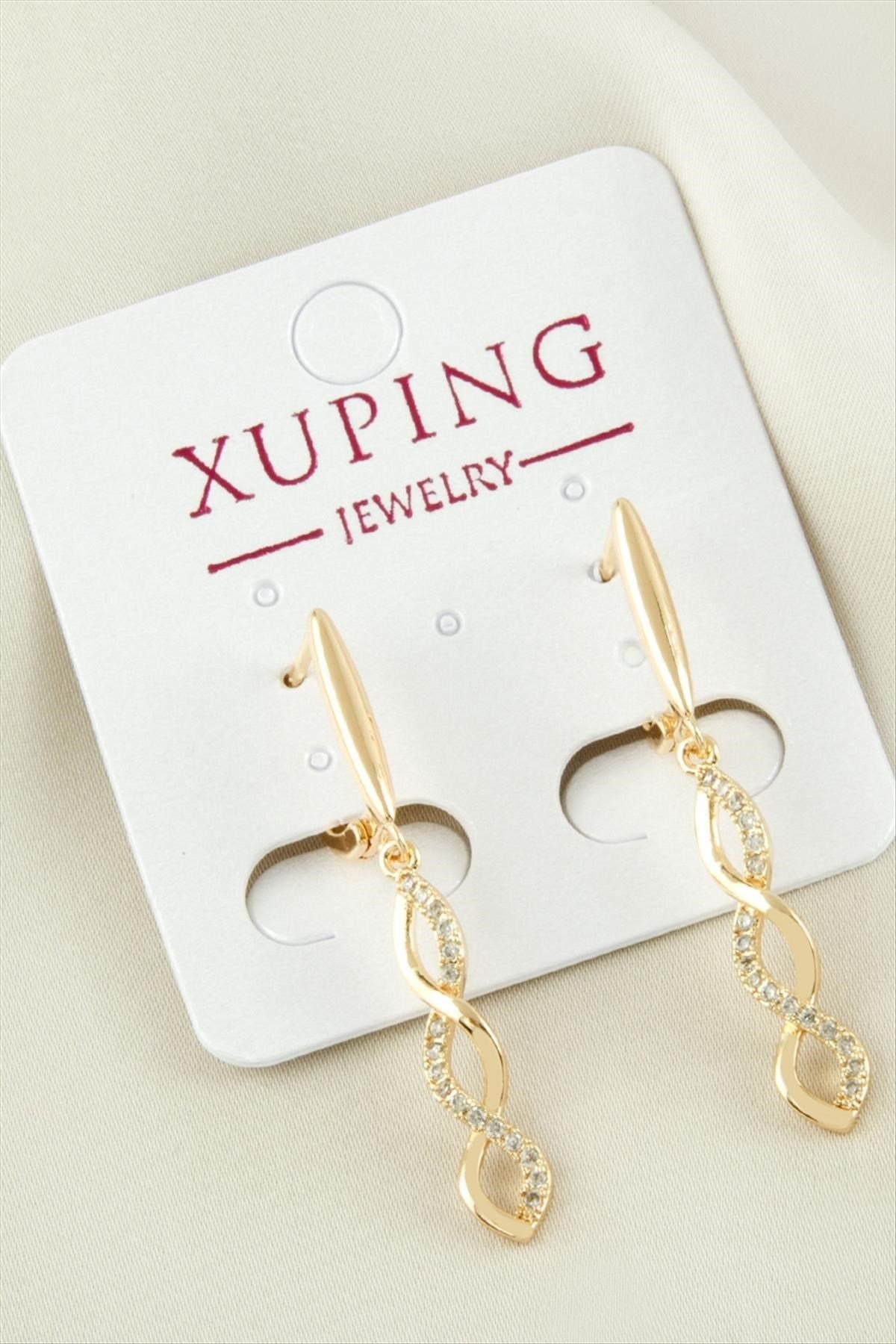 Xuping Sonsuzluk Zirkon Taşlı Lüks Çelik Küpe