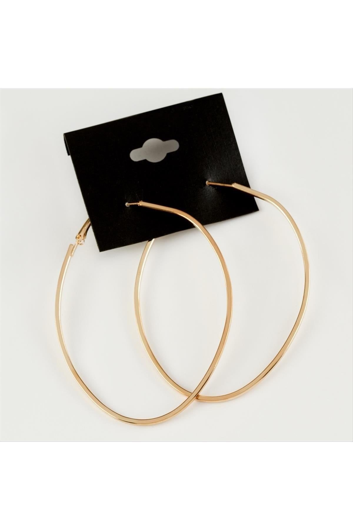 Yeni Sezon Oval Metal Halka Küpe 5 cm