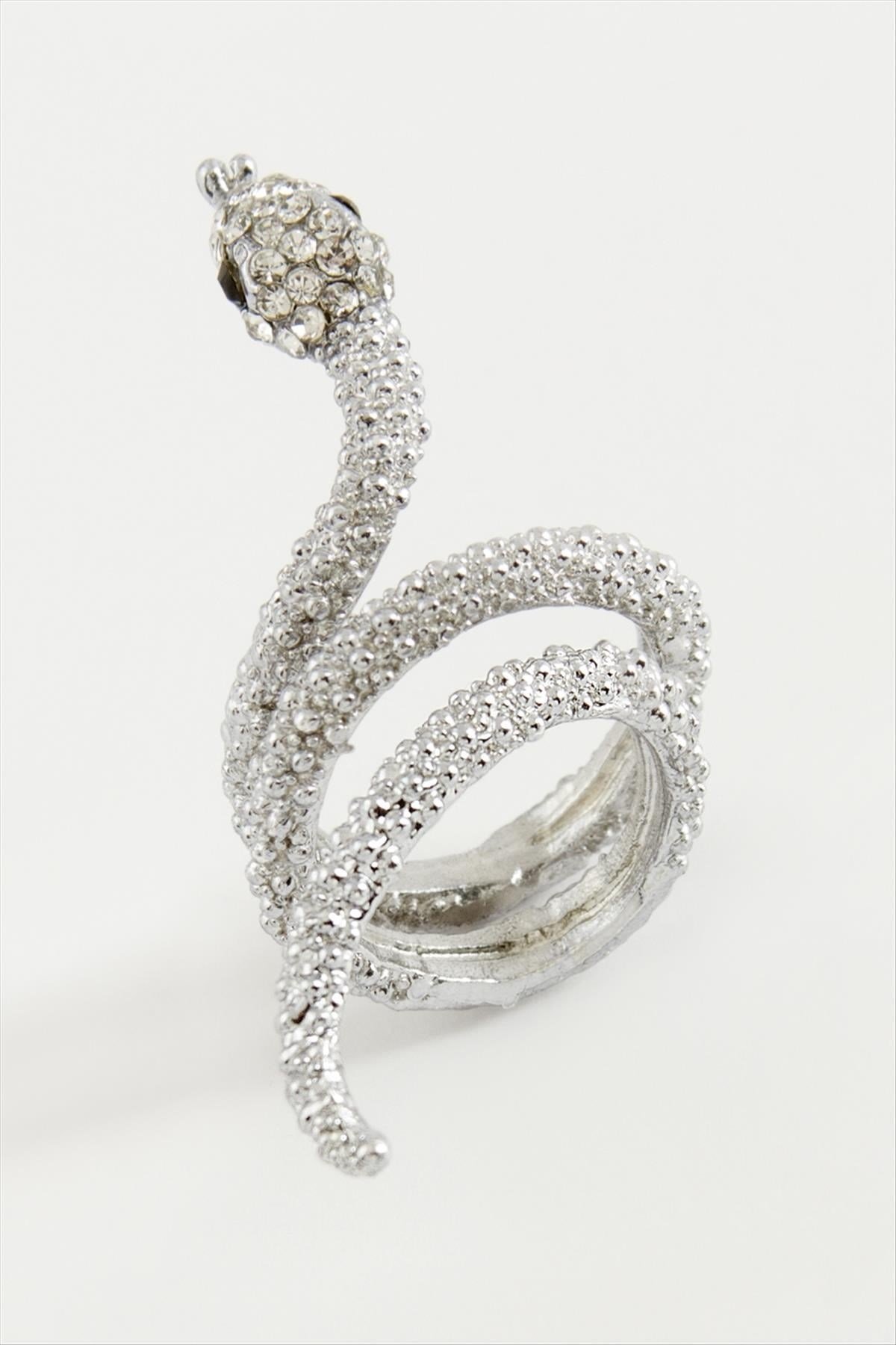 Yılan Taşlı Metal Yüzük