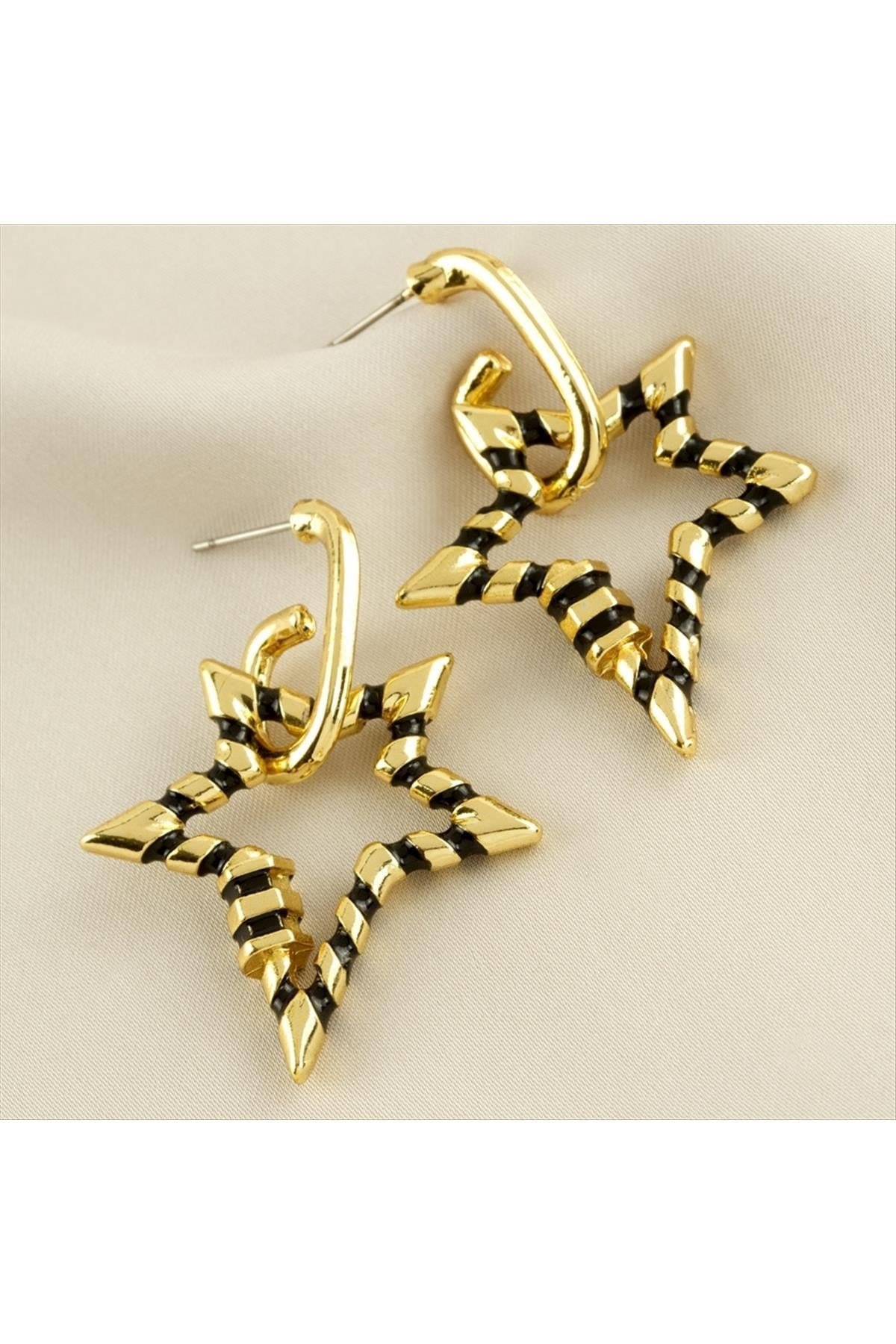 Yıldız Mineli Küpe 4 cm