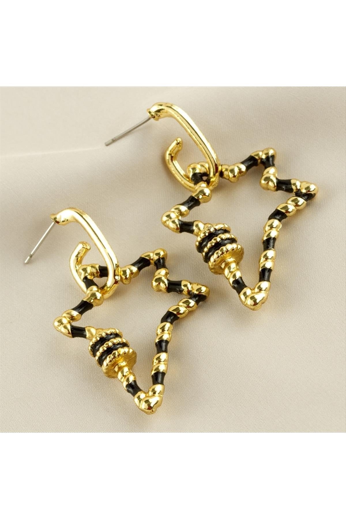 Yıldız Mineli Küpe 4 cm