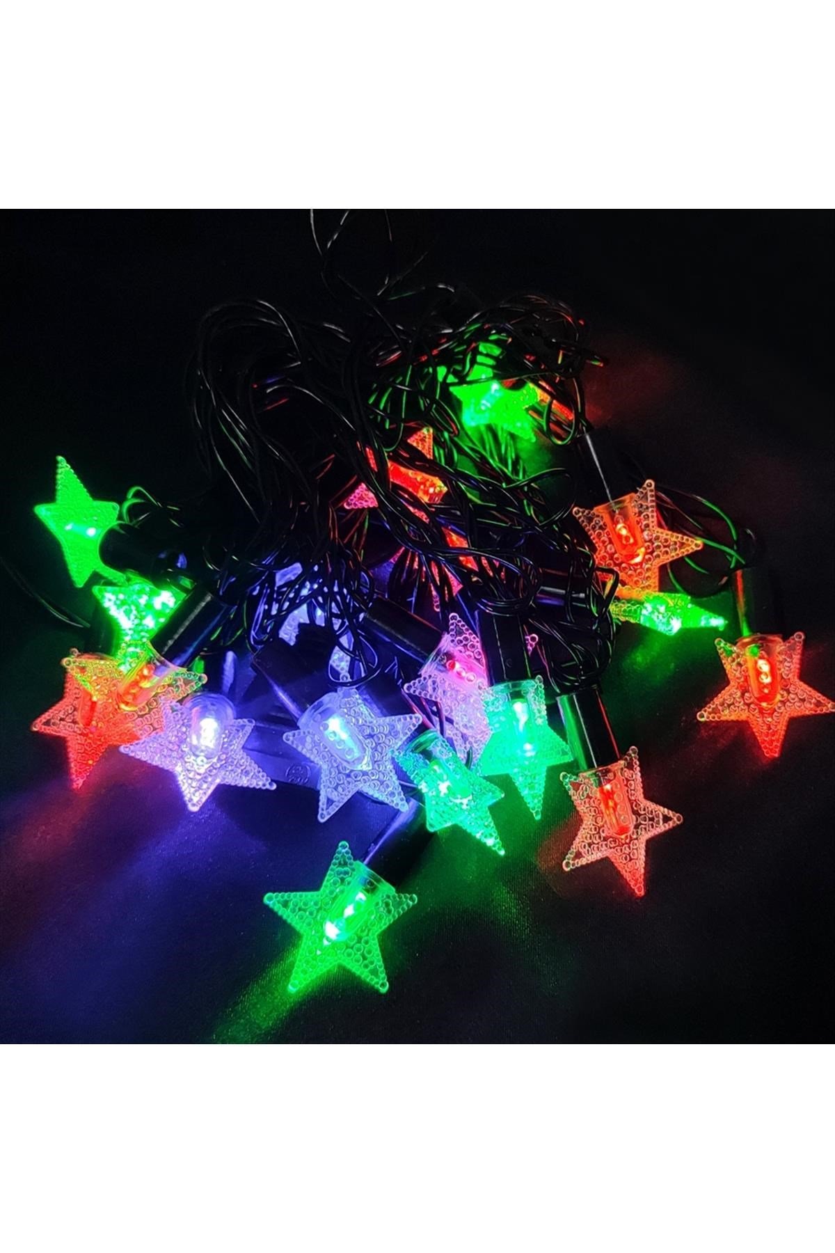 Yıldız Renkli Top Led Işığı 20 Adet
