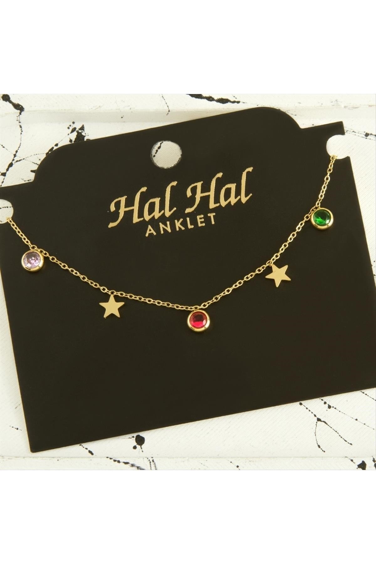 Yıldız Tek Taş Lüks Çelik Halhal