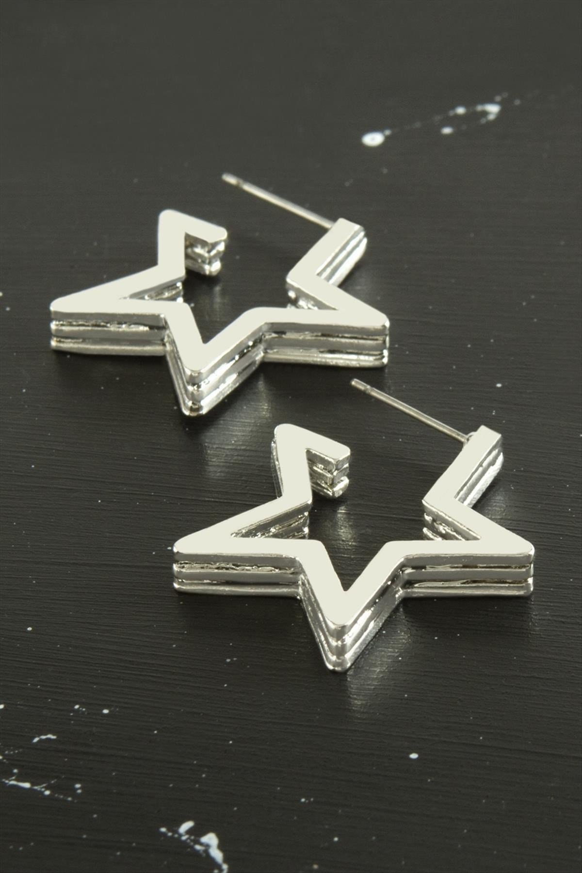 Yıldız Trend Metal Küpe