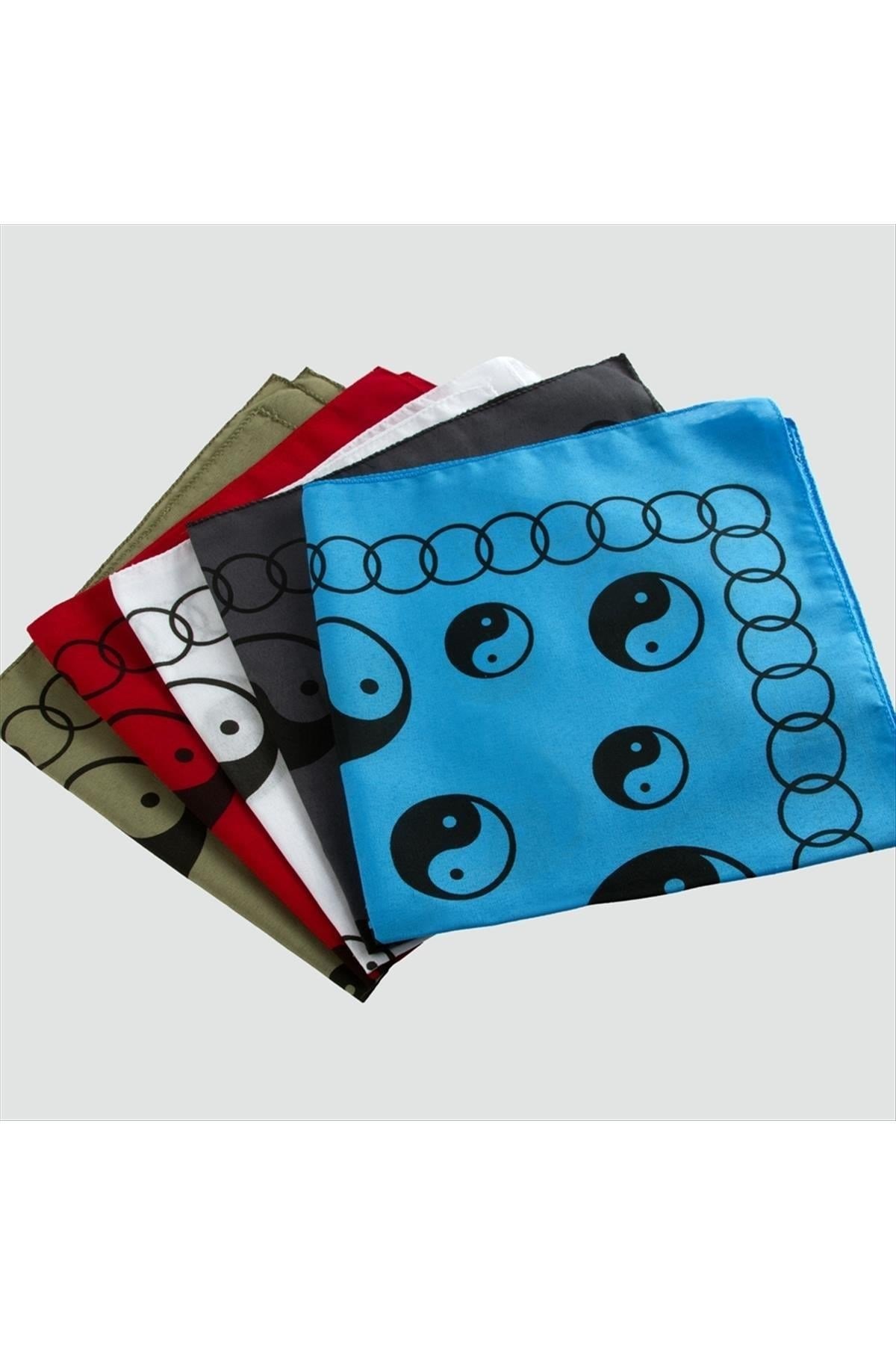 Ying Yang Desenli Bandana 50*50
