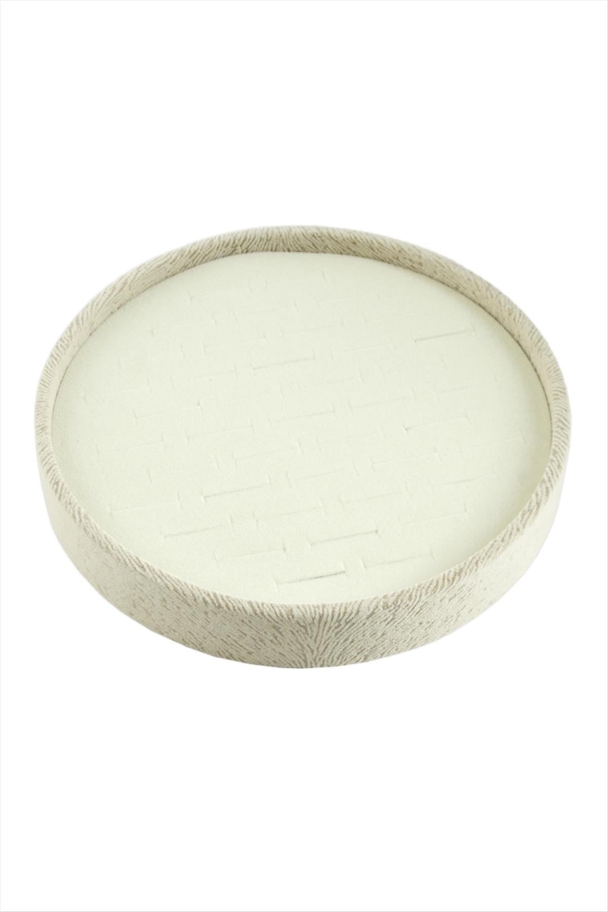 Yuvarlak Ahşap Anfora Kumaş Yüzüklük 20 cm