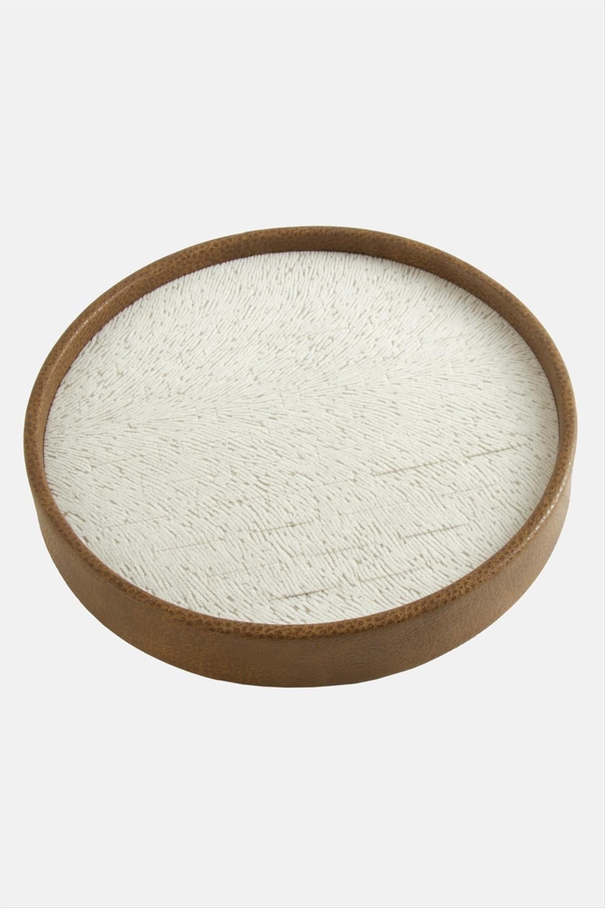 Yuvarlak Ahşap Deri Yüzüklük 20 cm