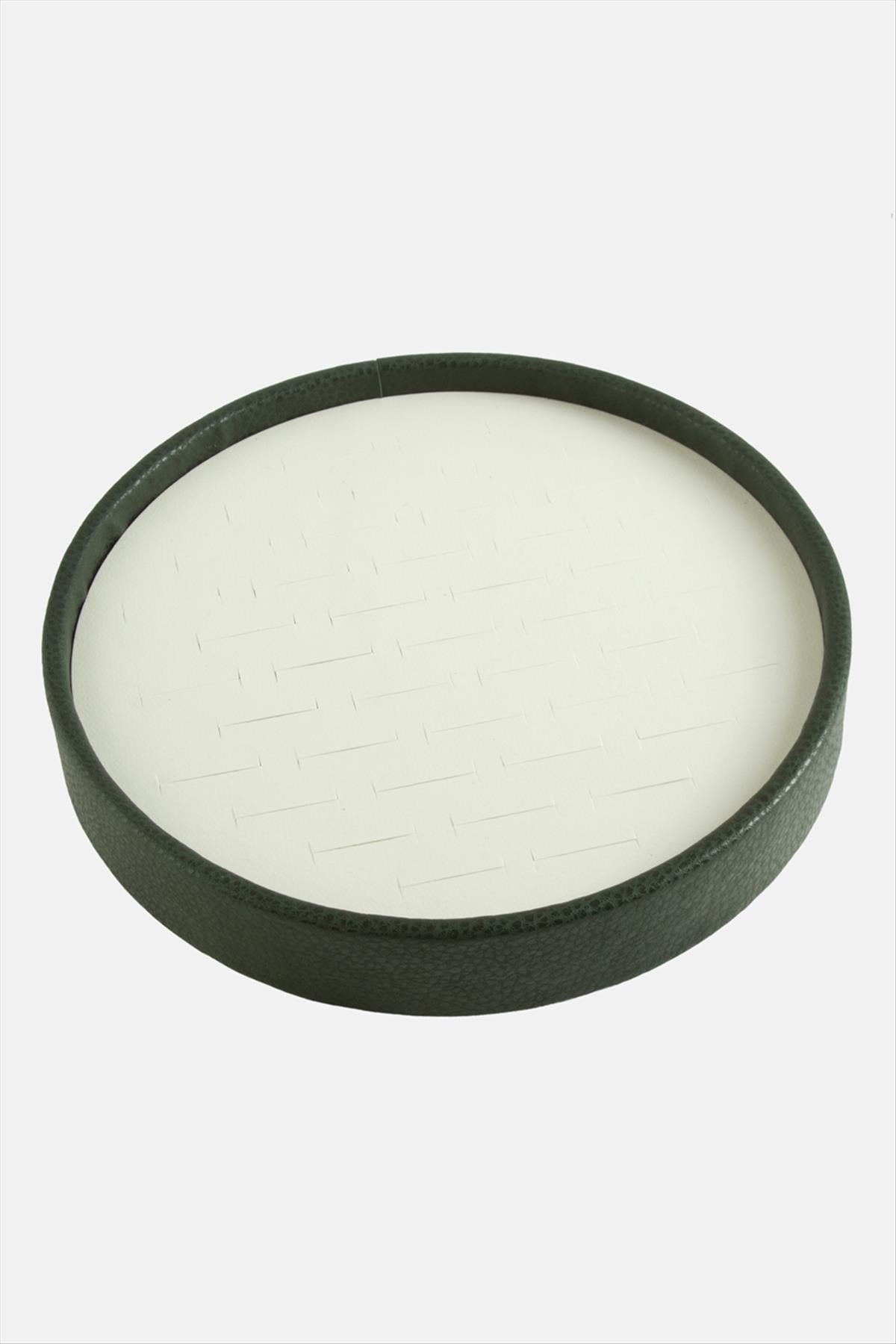 Yuvarlak Ahşap Deri Yüzüklük 20 cm
