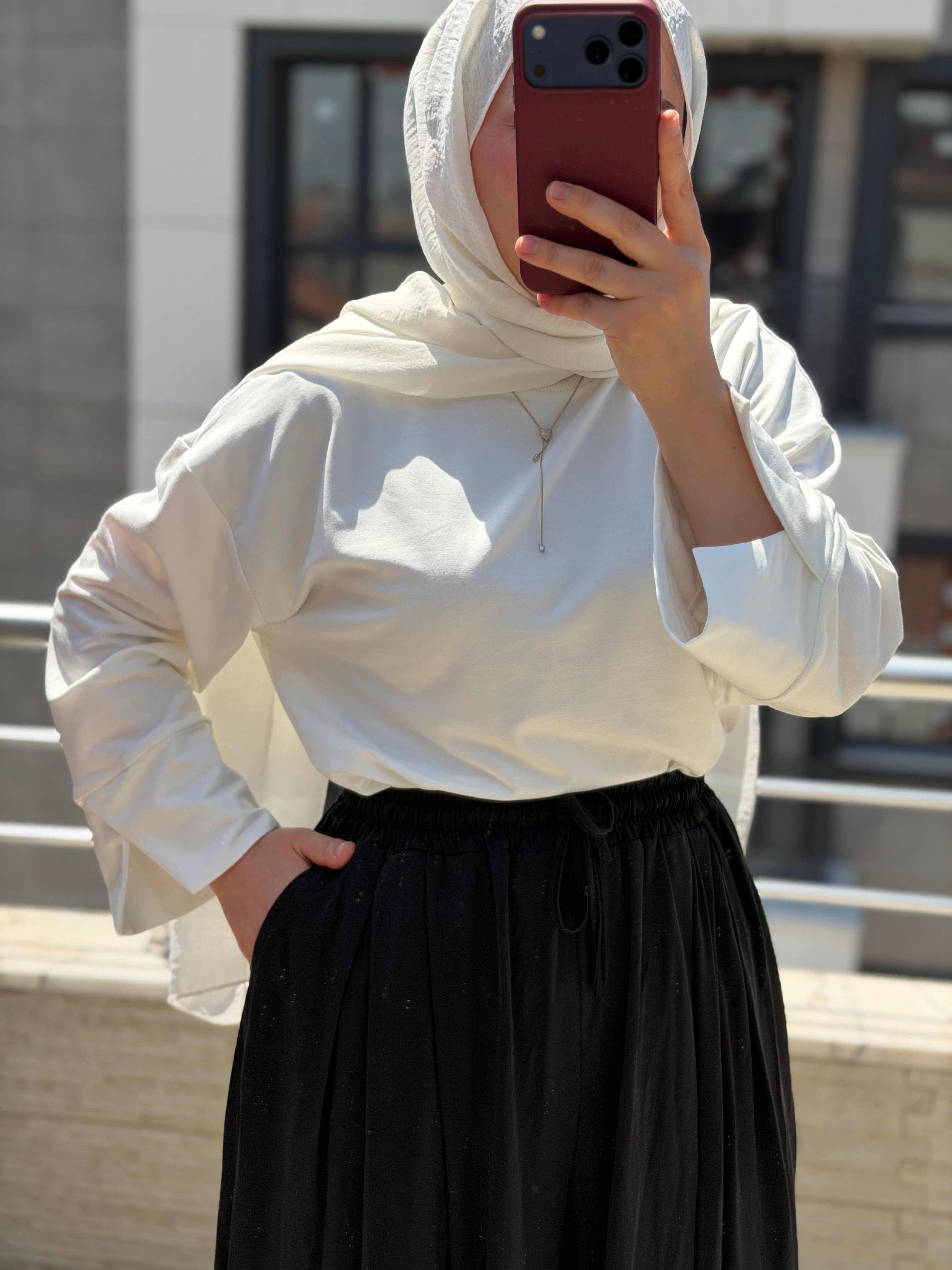 Bol Paça Oysh Pantolon Siyah