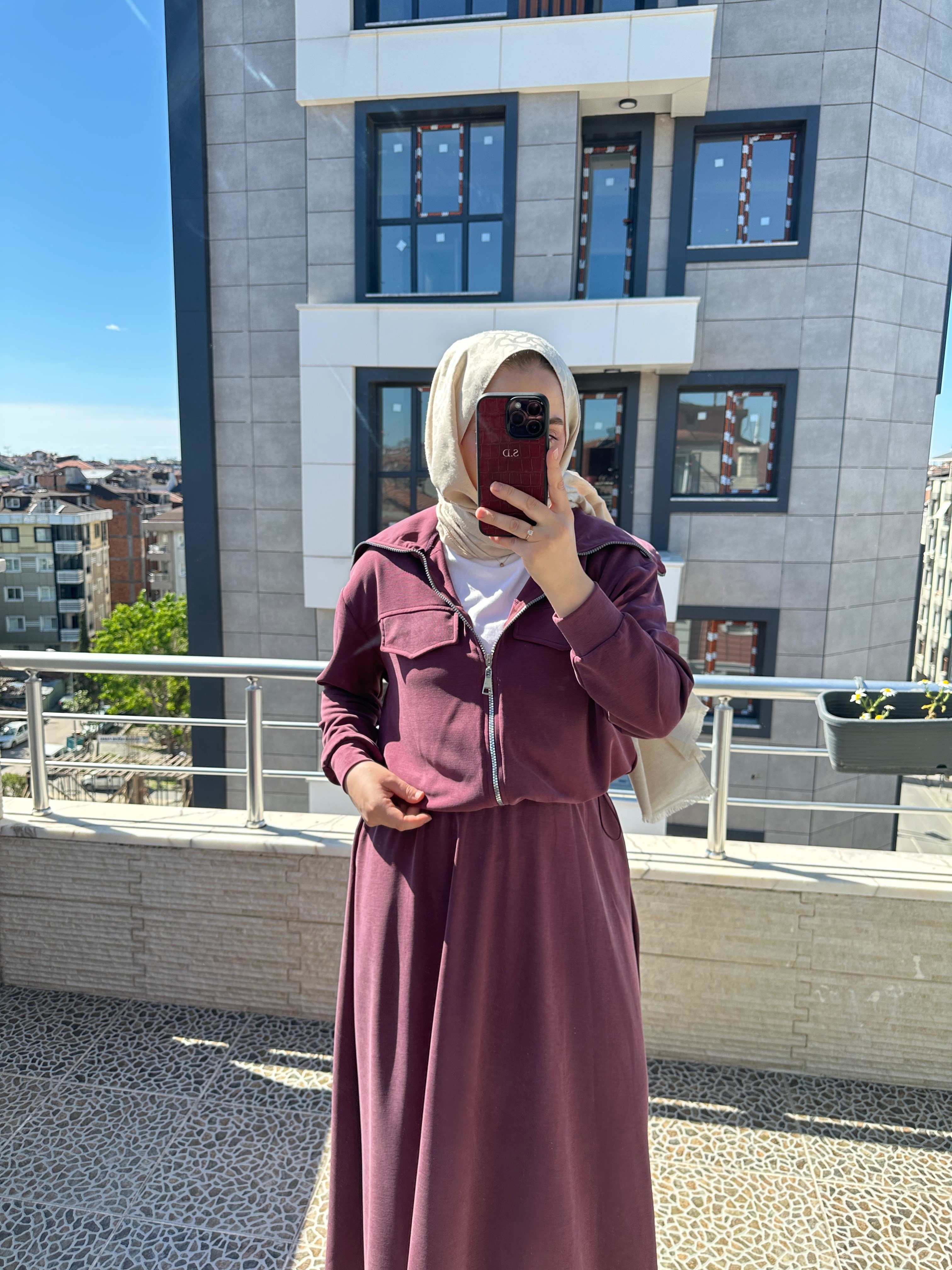 Etekli Oysh Takım  Bordo