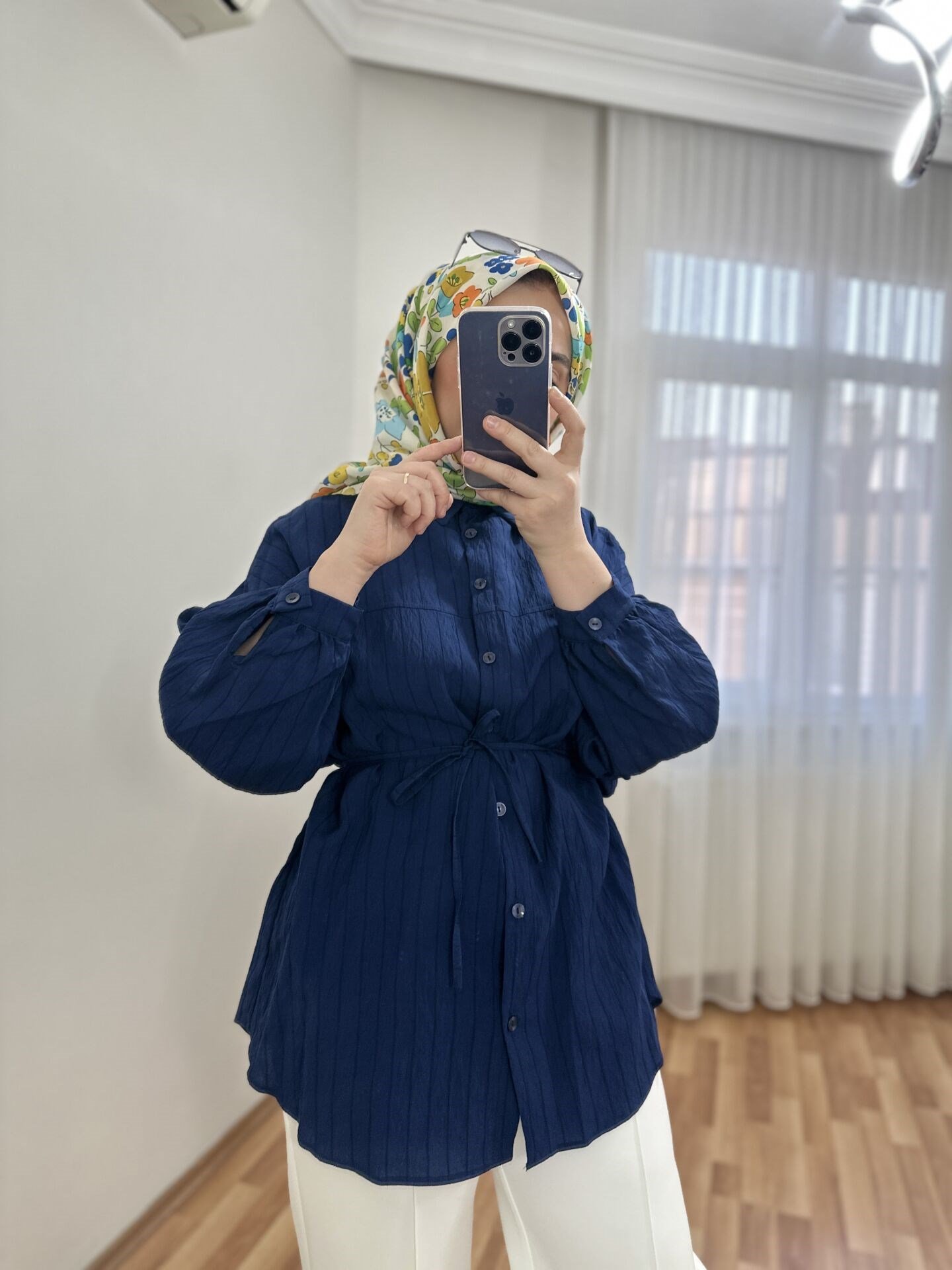 Keten Gömlek | Lacivert