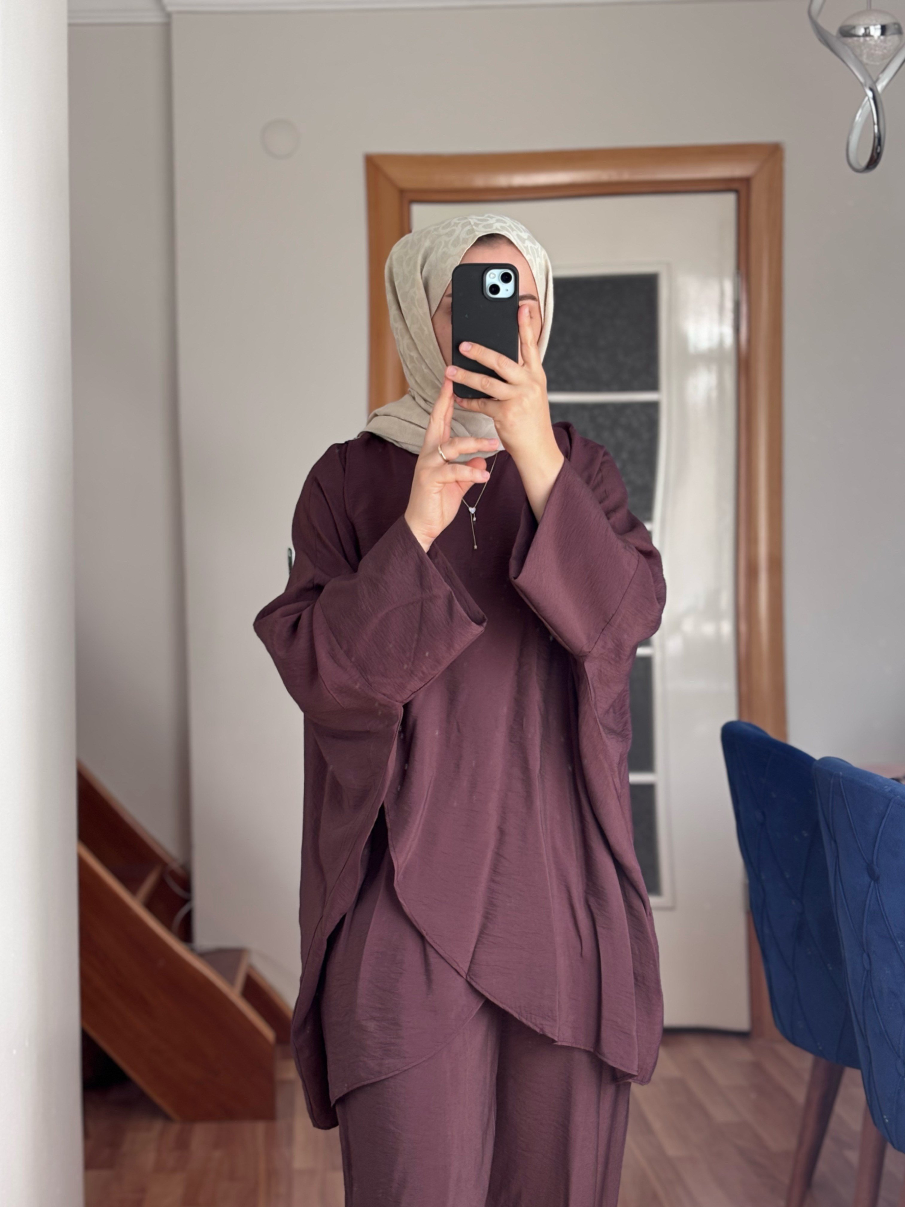 Meri Pantolonlu Takım  Mürdüm 