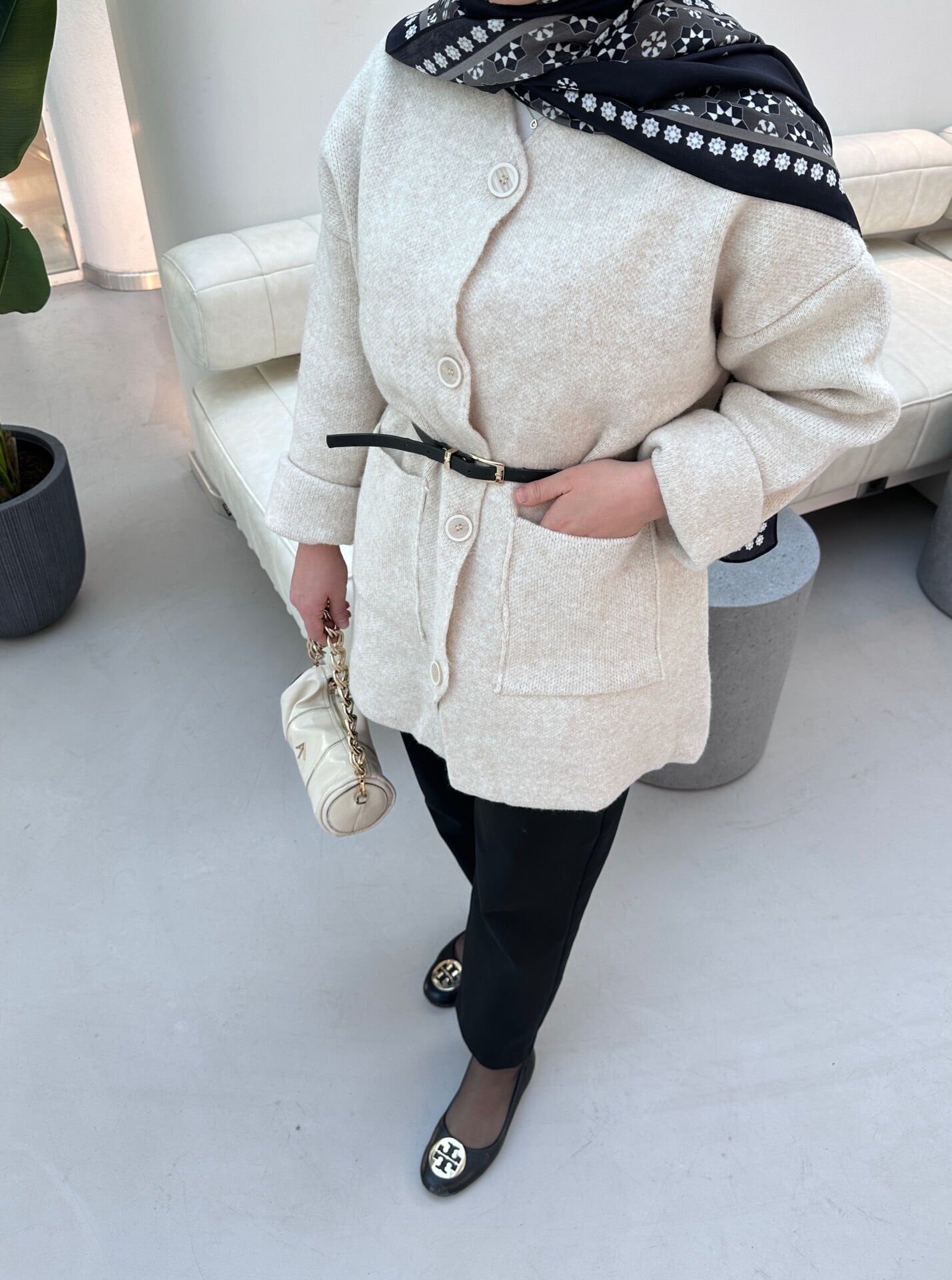 Muadil Hırka | Krem