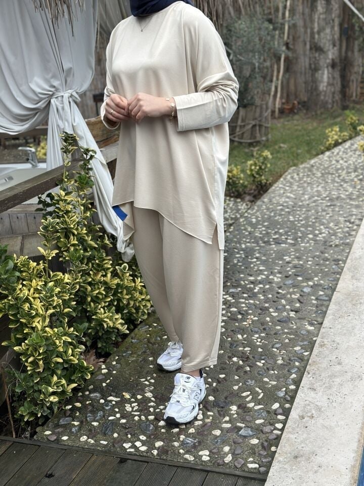 Şalvar Basic Takım | Ekru 